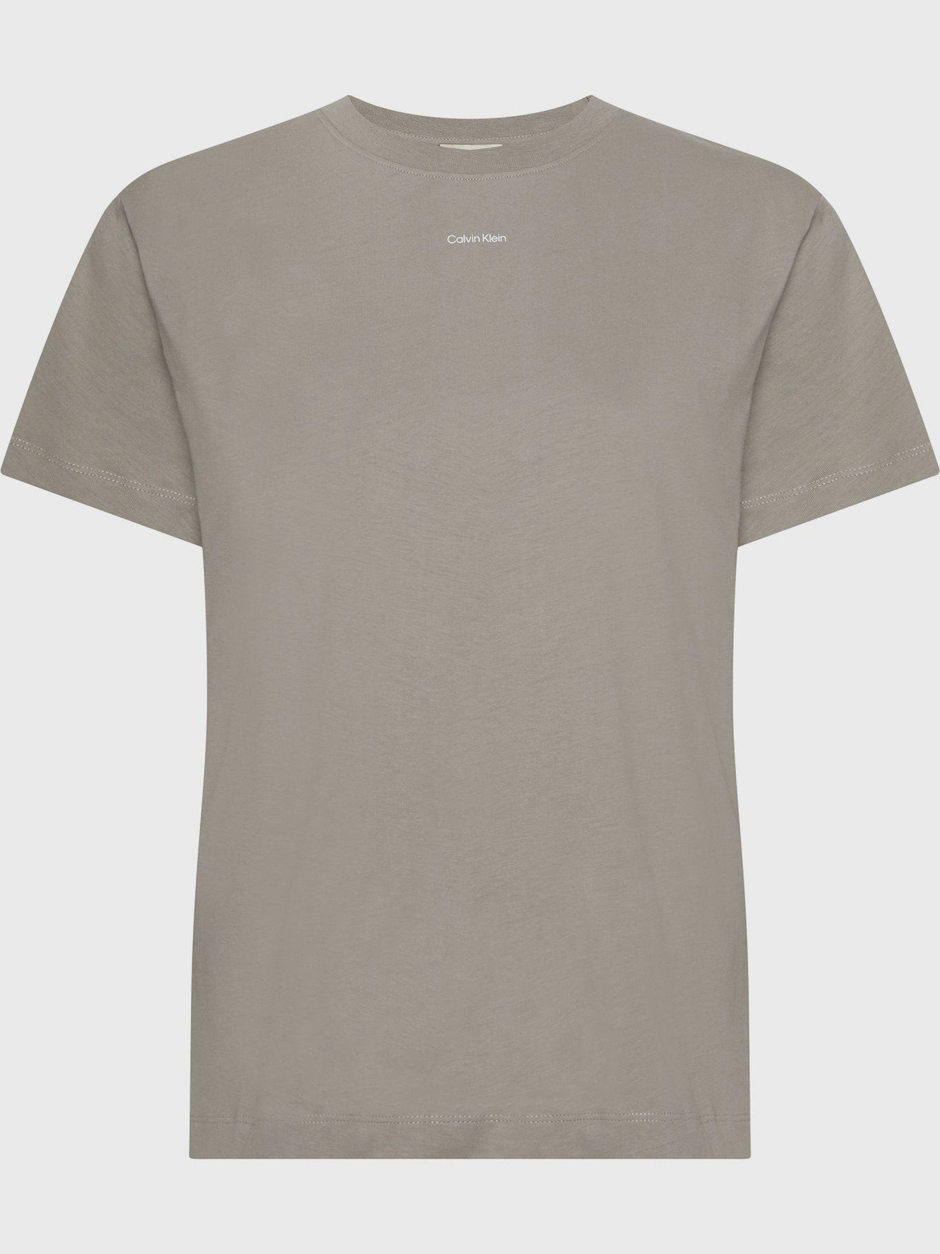 Polera Nano Logo Regular Beige Calvin Klein-3