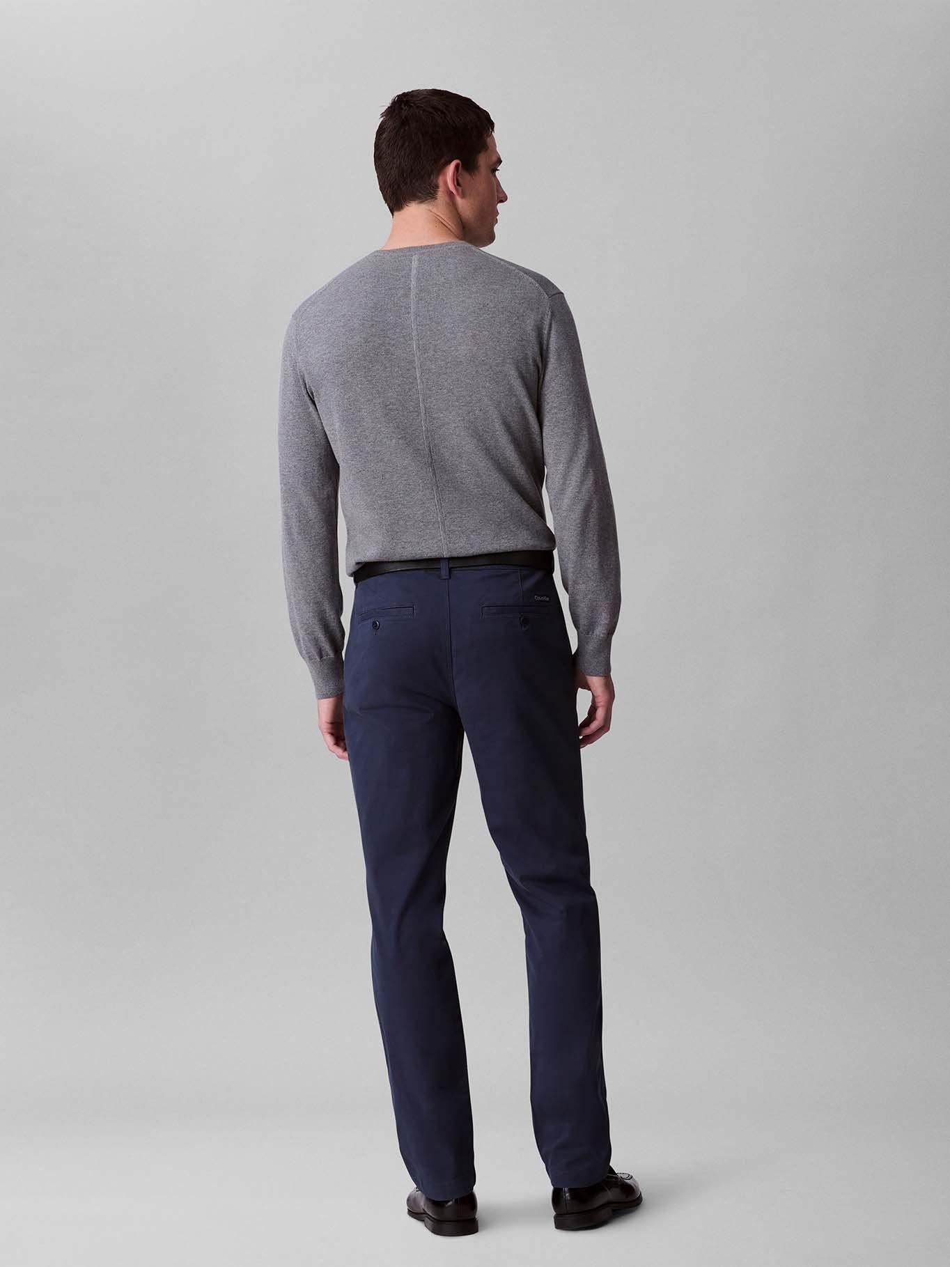 Pantalón Slim de Algodón Signature Negro Calvin Klein-1