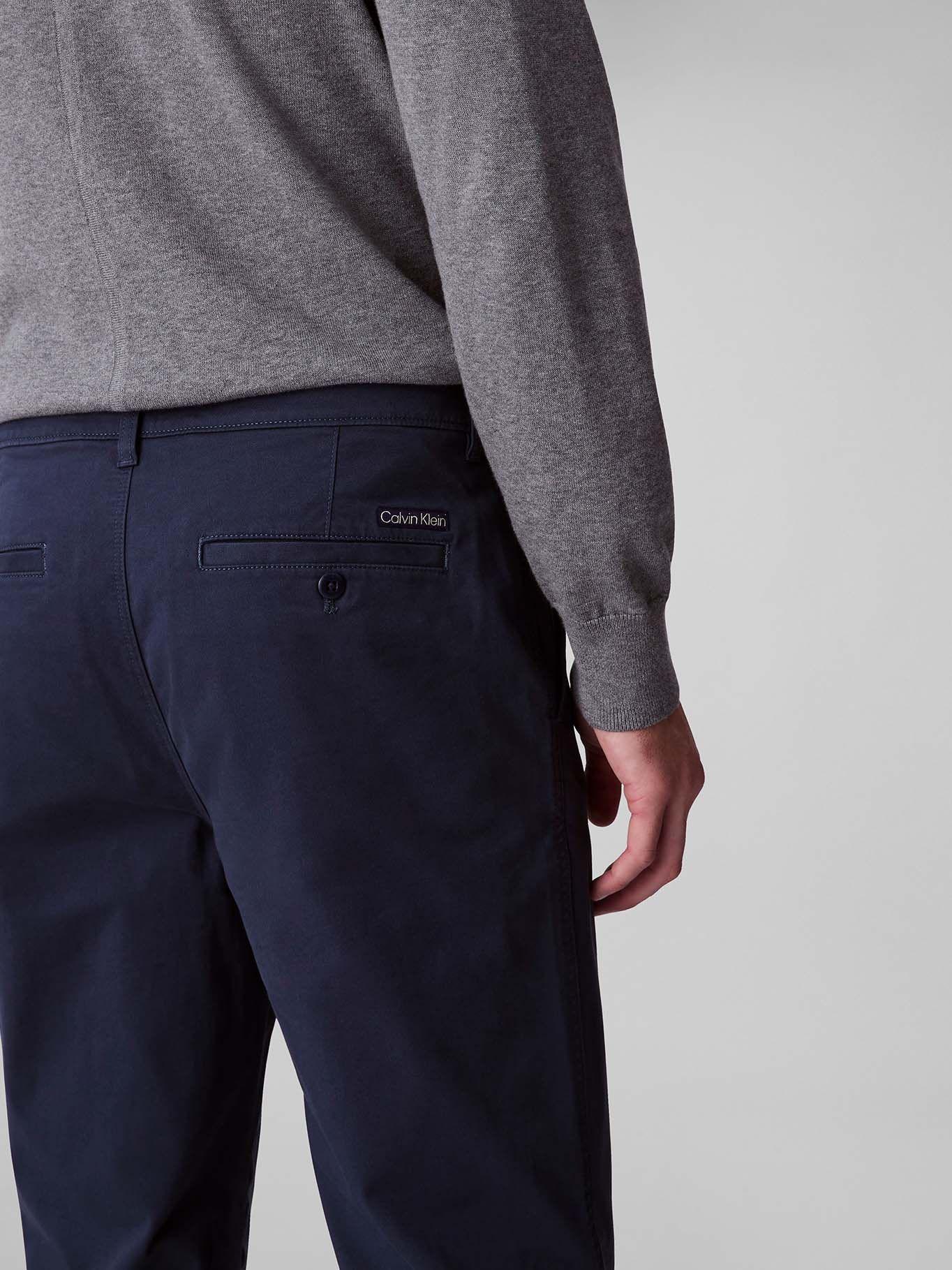 Pantalón Slim de Algodón Signature Negro Calvin Klein-4