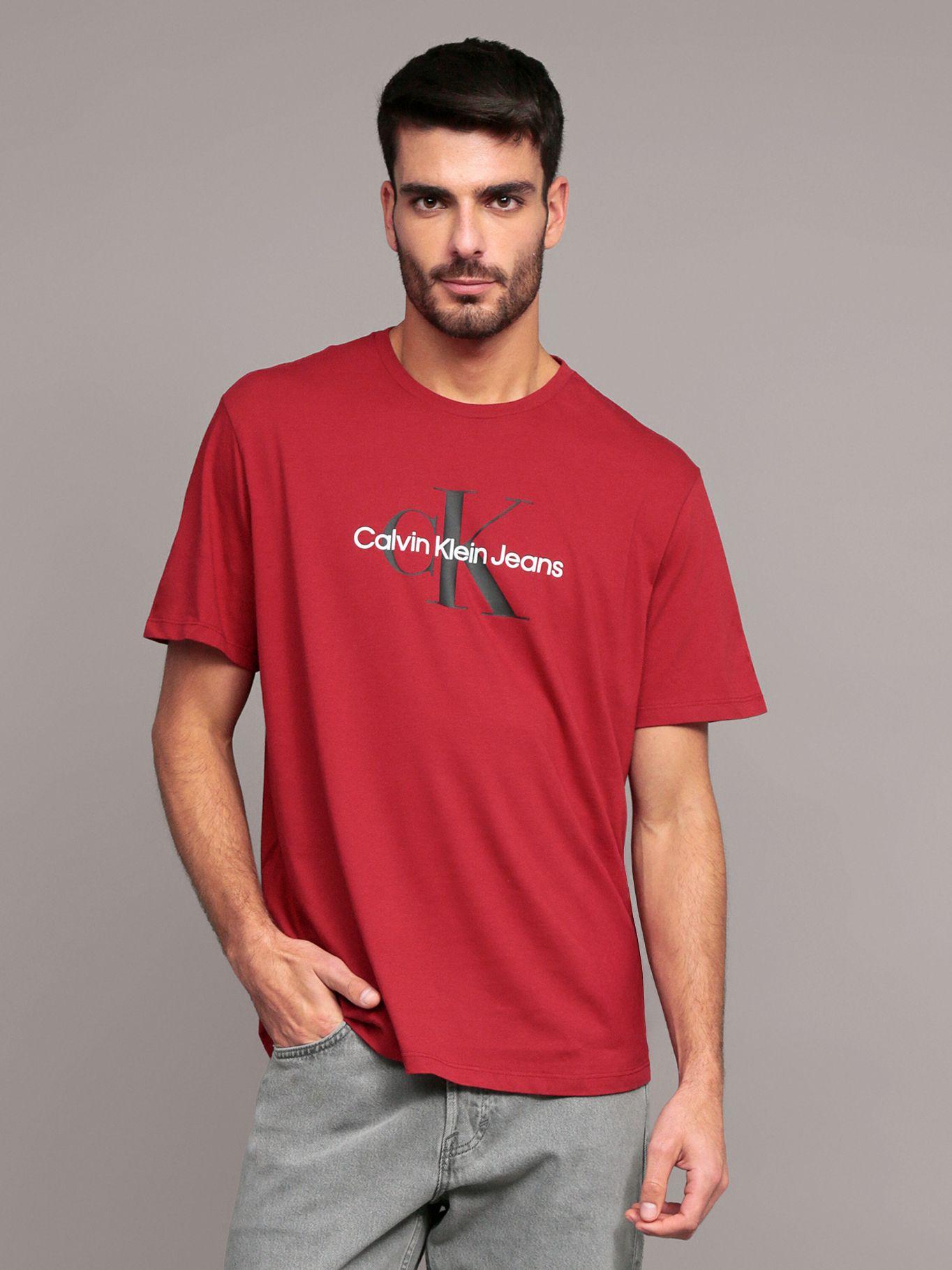 Polera Monogram Hombre Rojo Calvin Klein-0