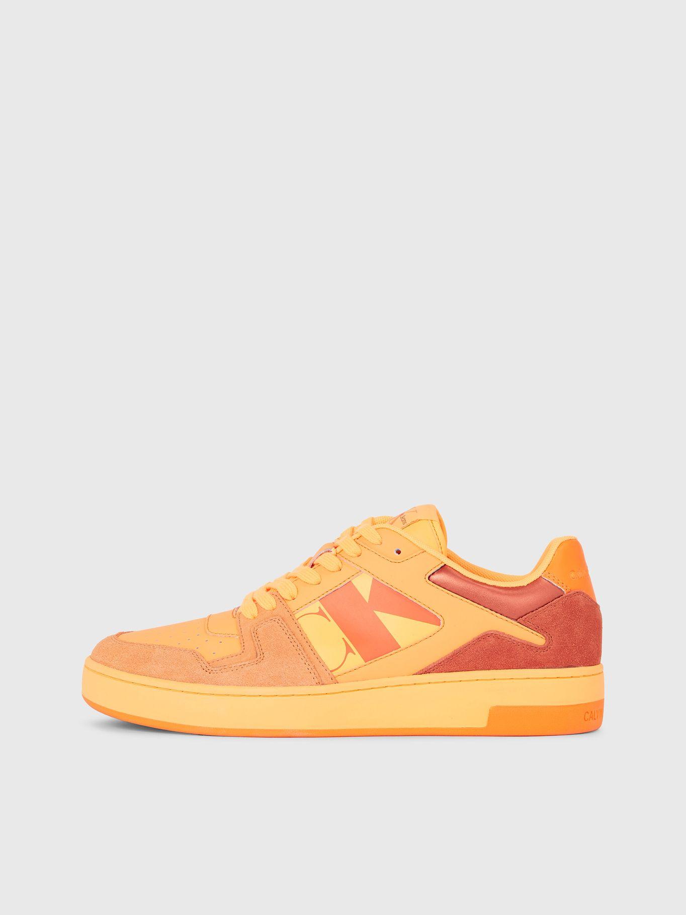 Zapatilla Basket Cupsole Lace Up Mix Naranjo Calvin Klein-5
