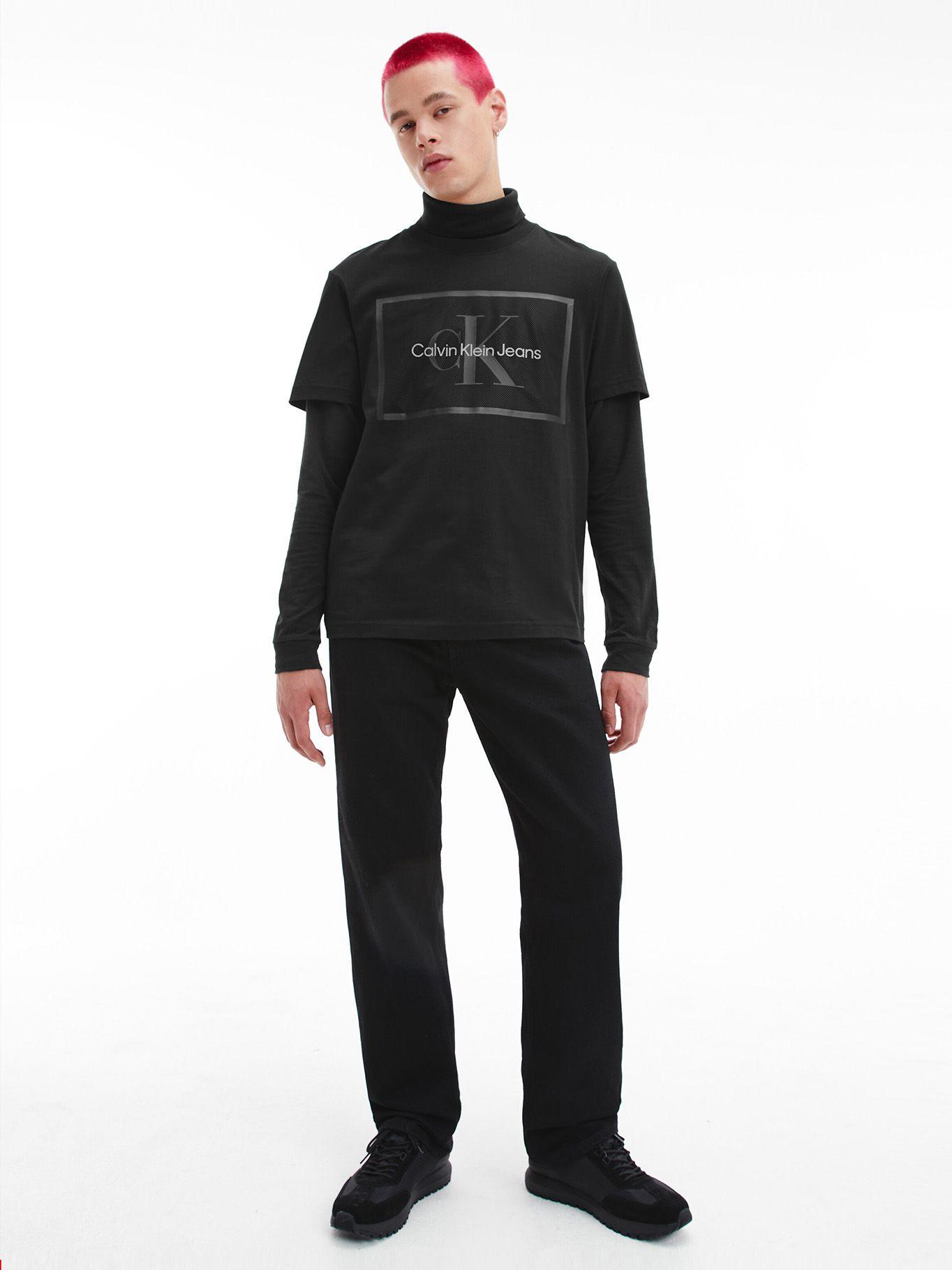 Polera Monologo Mesh Negro Calvin Klein-1