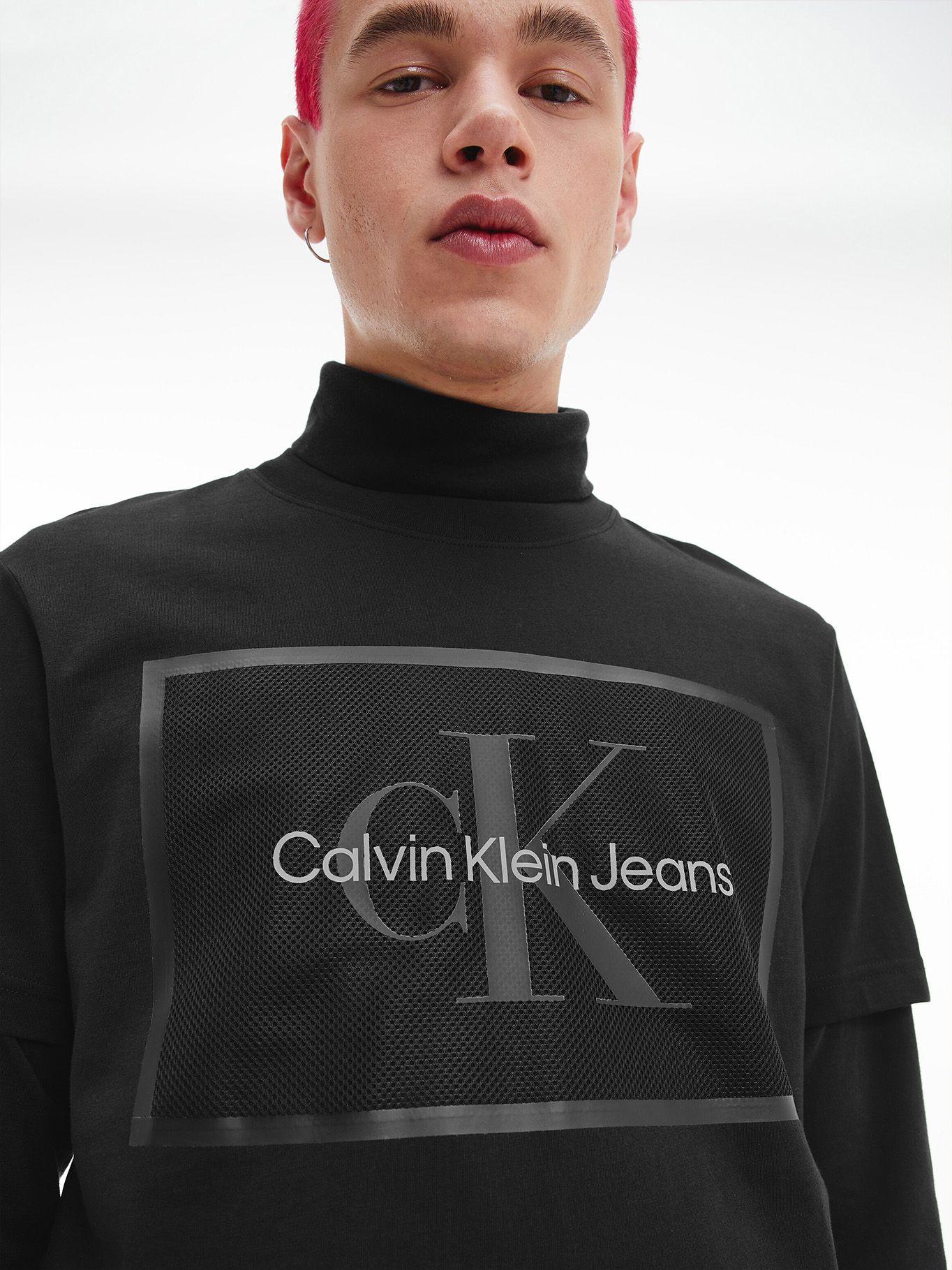 Polera Monologo Mesh Negro Calvin Klein-3