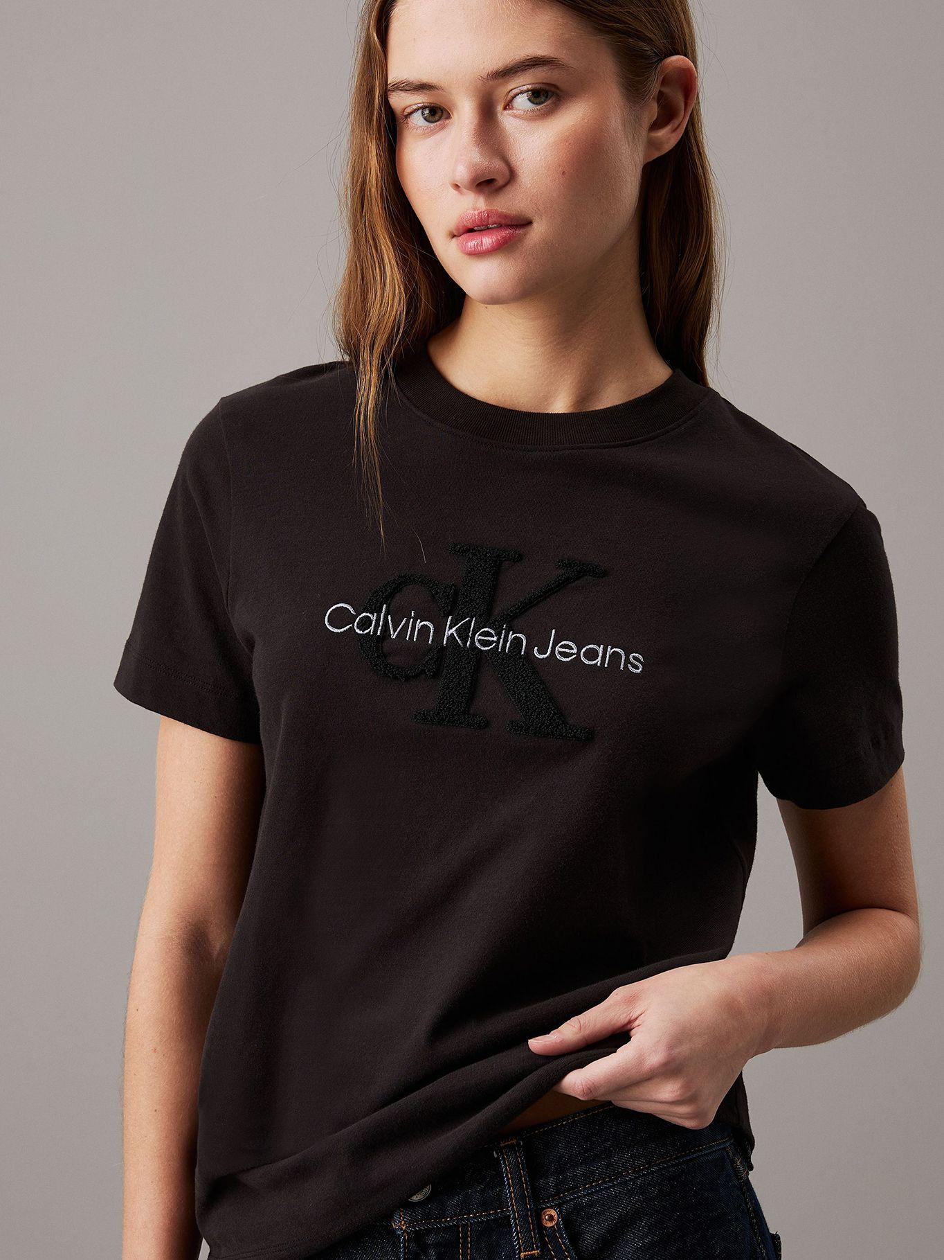 Polera Chenille Monologo-Negro Calvin Klein-3