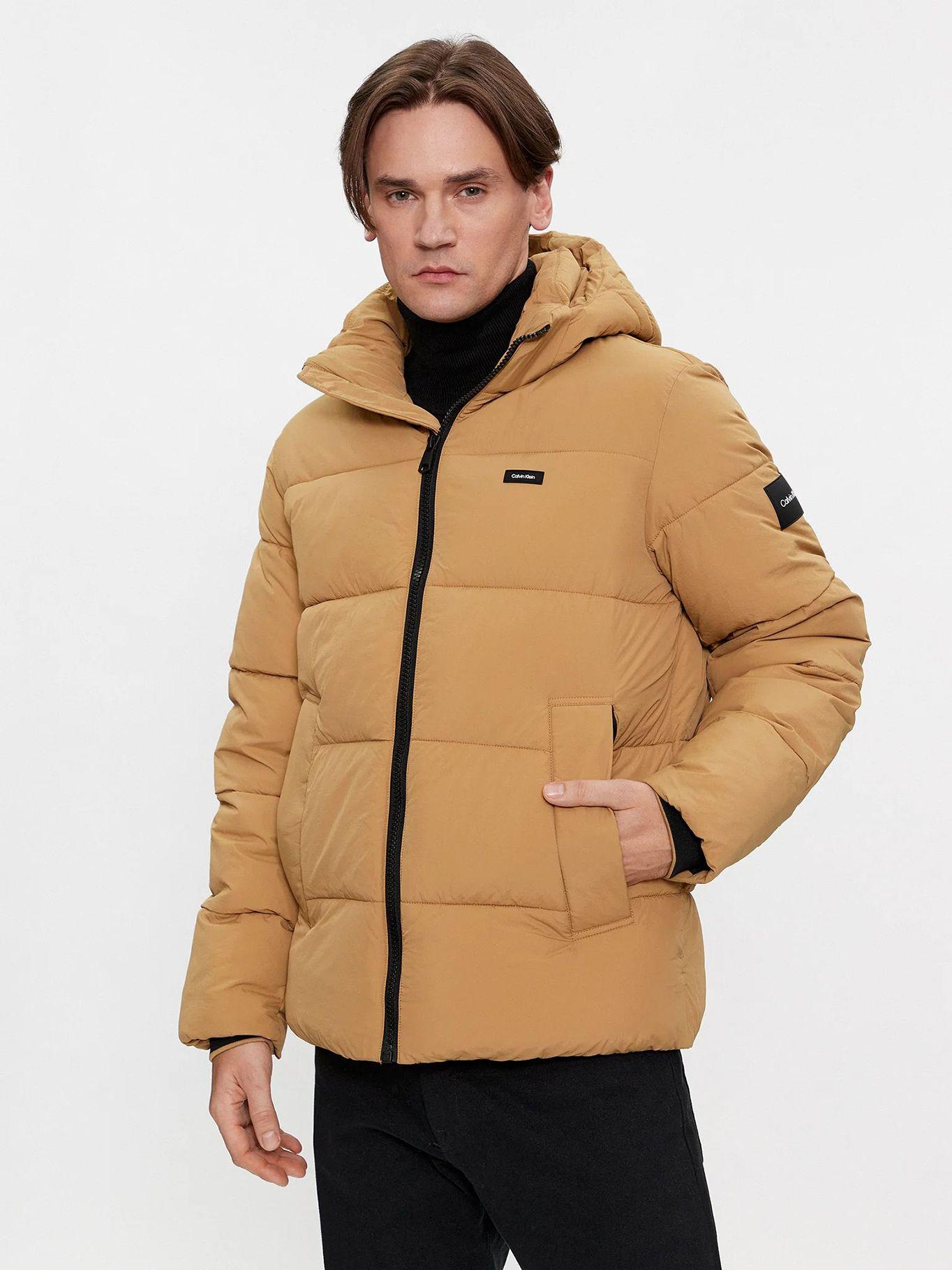 Parka Crinkle Nylon Puffer Café Calvin Klein-0
