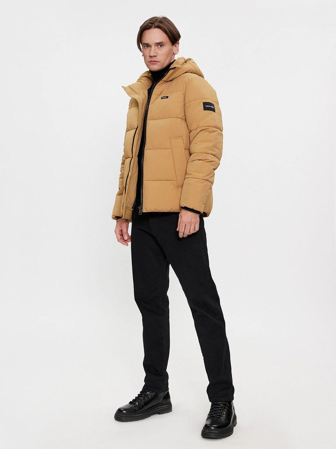 Parka Crinkle Nylon Puffer Café Calvin Klein-1
