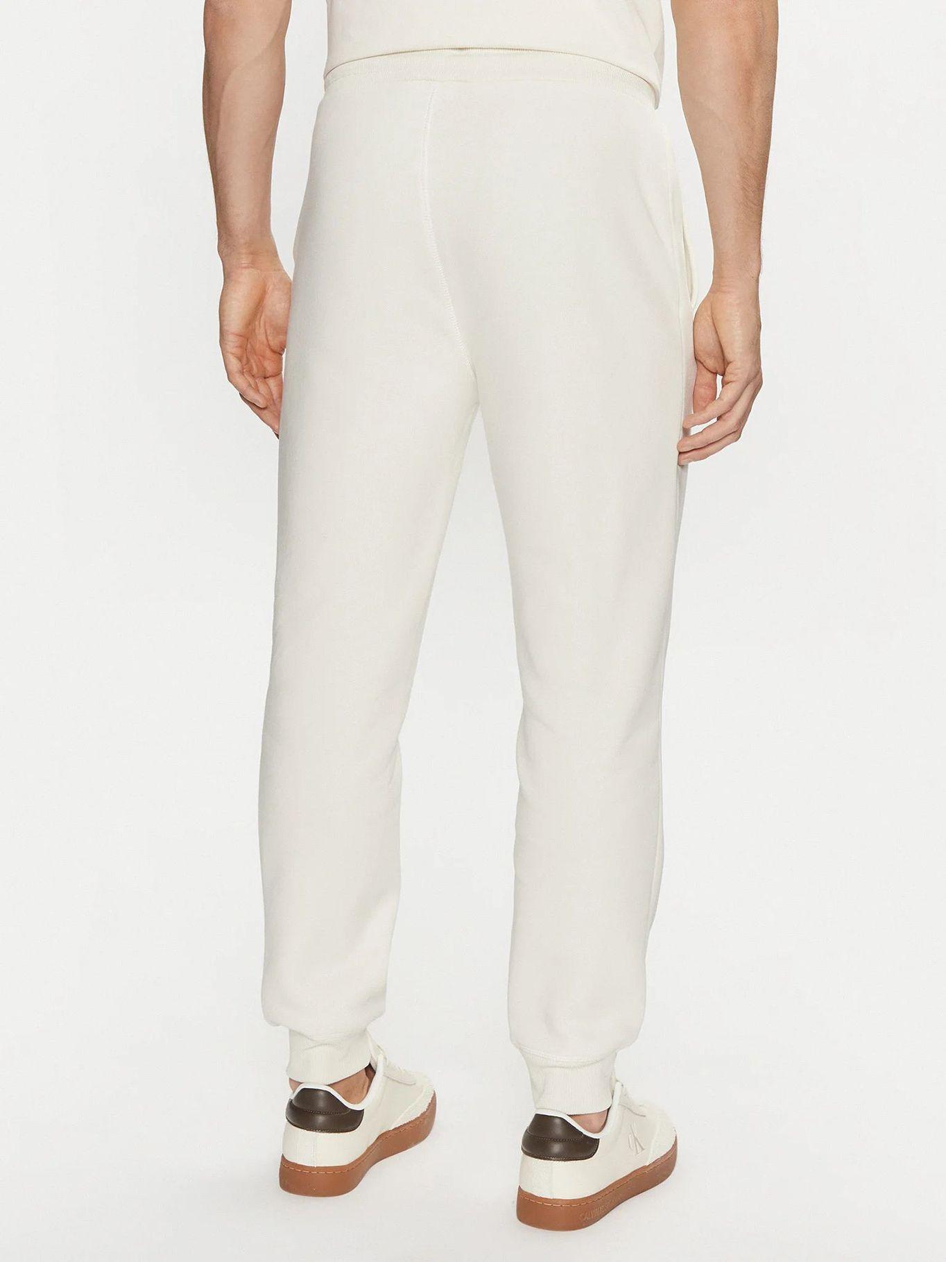 Pantalón de felpa con monograma Blanco Calvin Klein-2