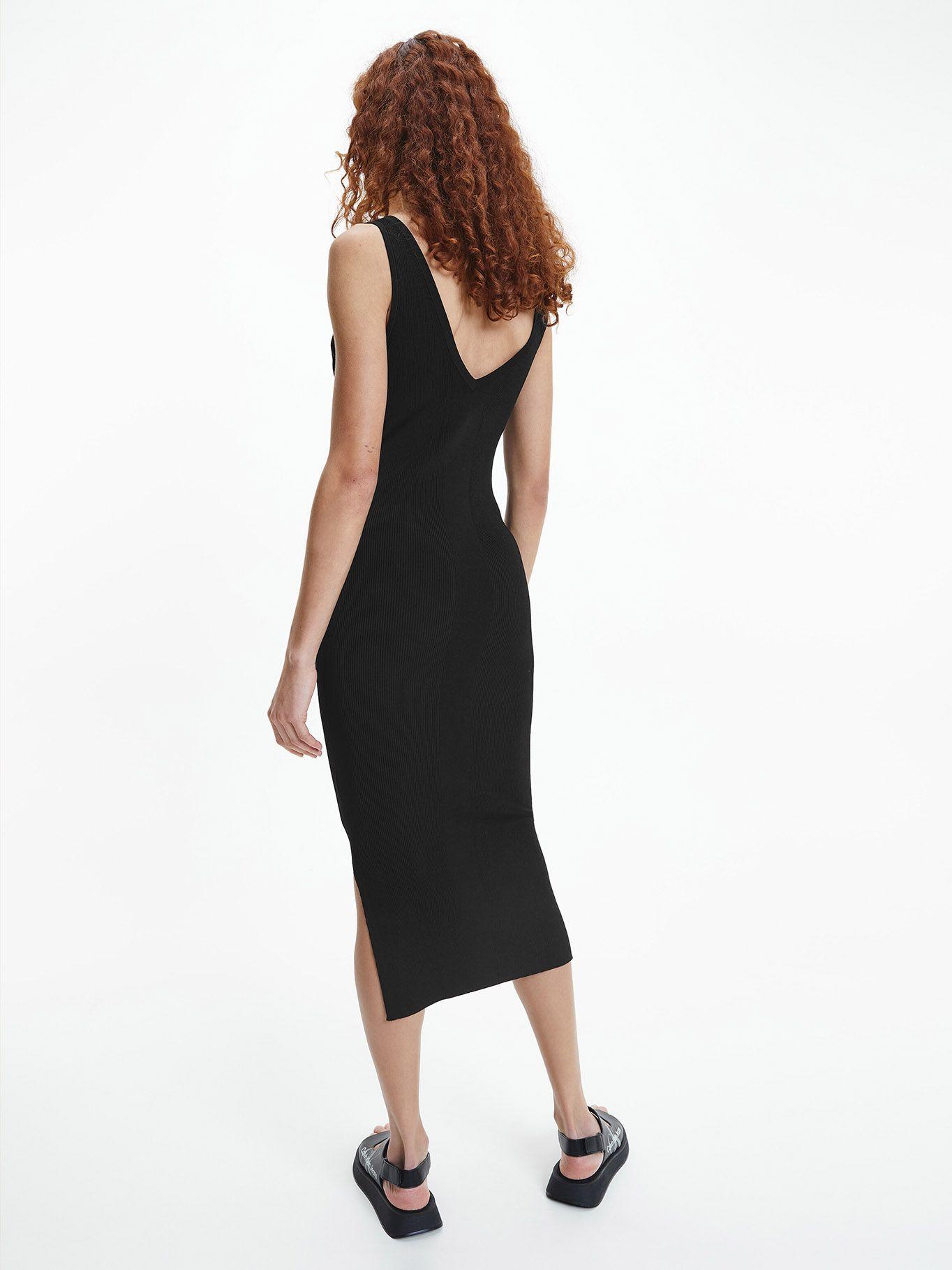Vestido Badge Negro Calvin Klein-1