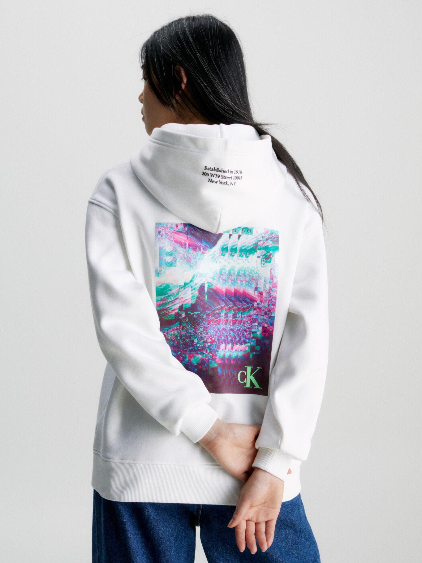 Polerón con Gorro Landscape Blanco-2