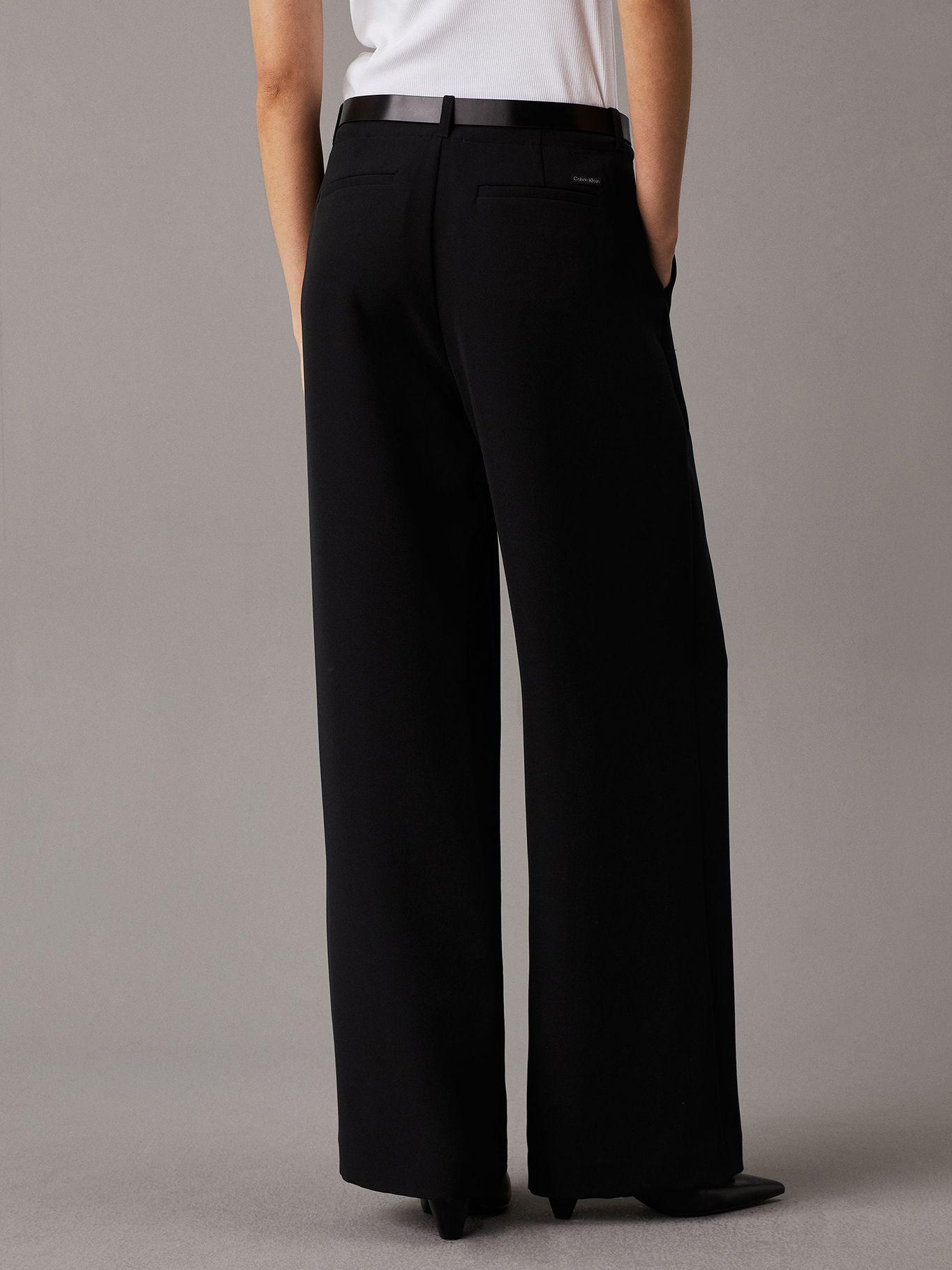 Pantalón Stretch Crepe Straight Negro Calvin Klein-2