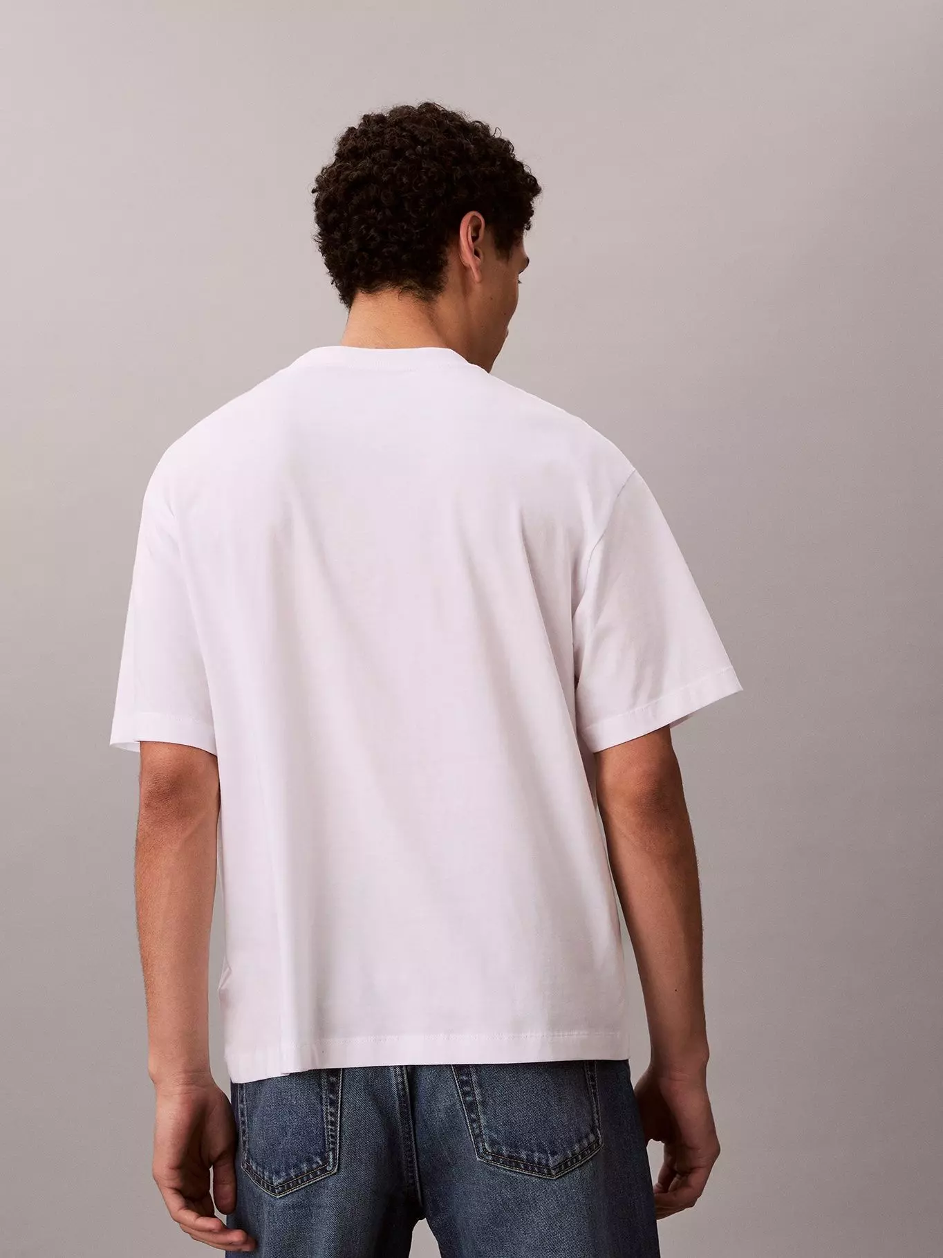 Polera con Monologo Bordado Blanco Calvin Klein-2