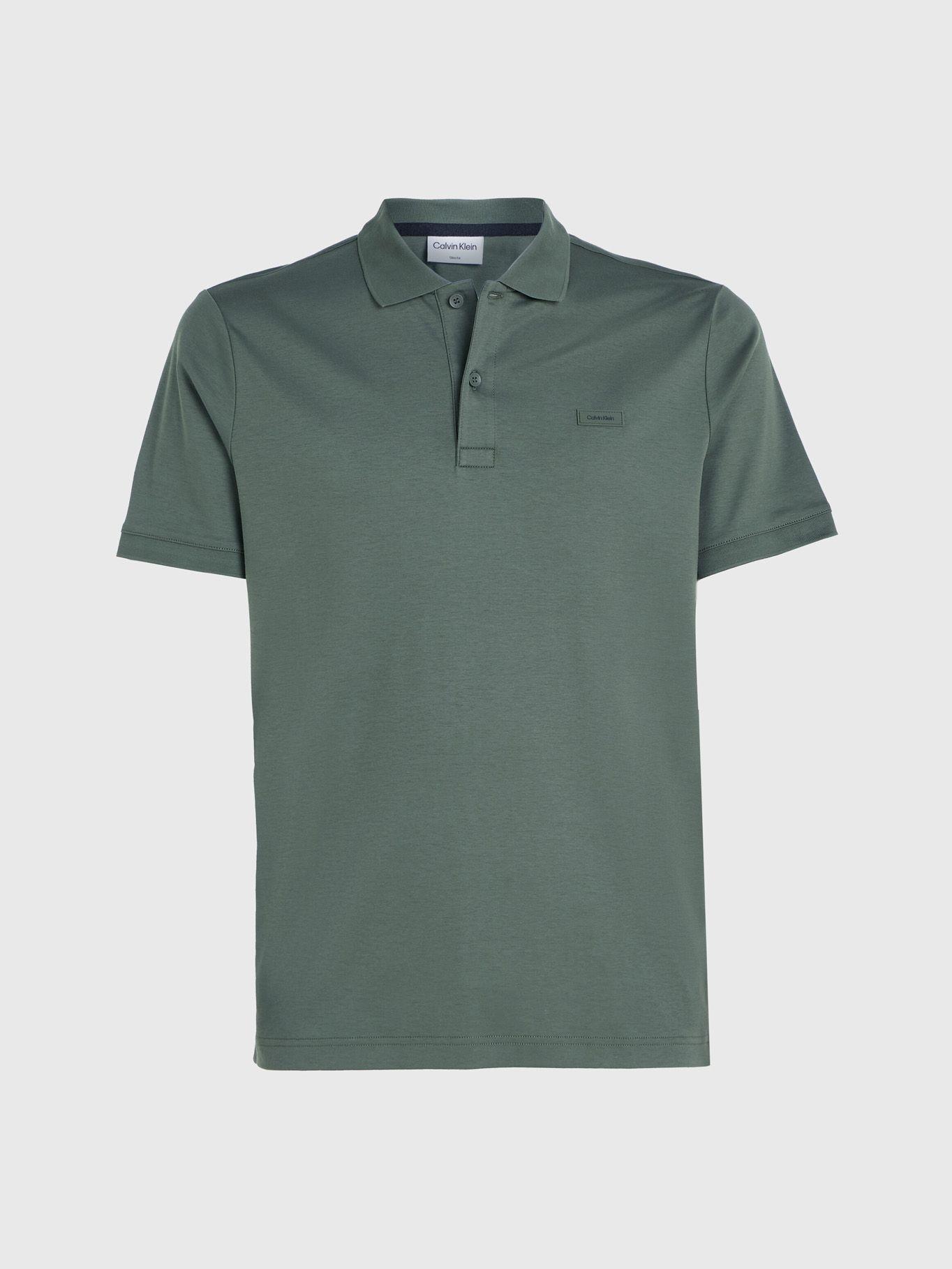Polo Smooth Cotton Slim Verde Calvin Klein-4