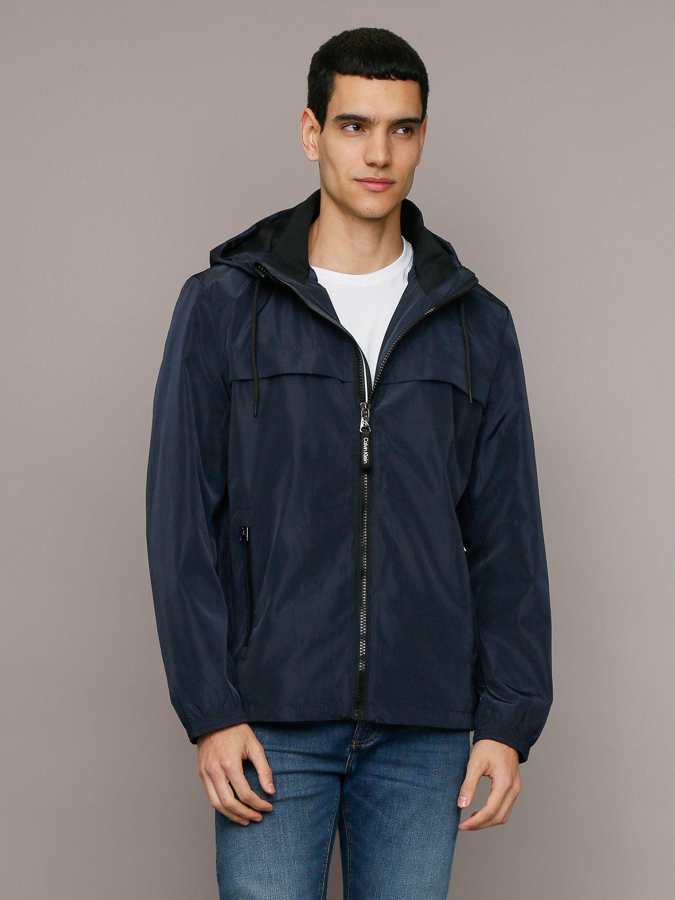 Chaqueta Ligera con Gorro Azul Calvin Klein-0