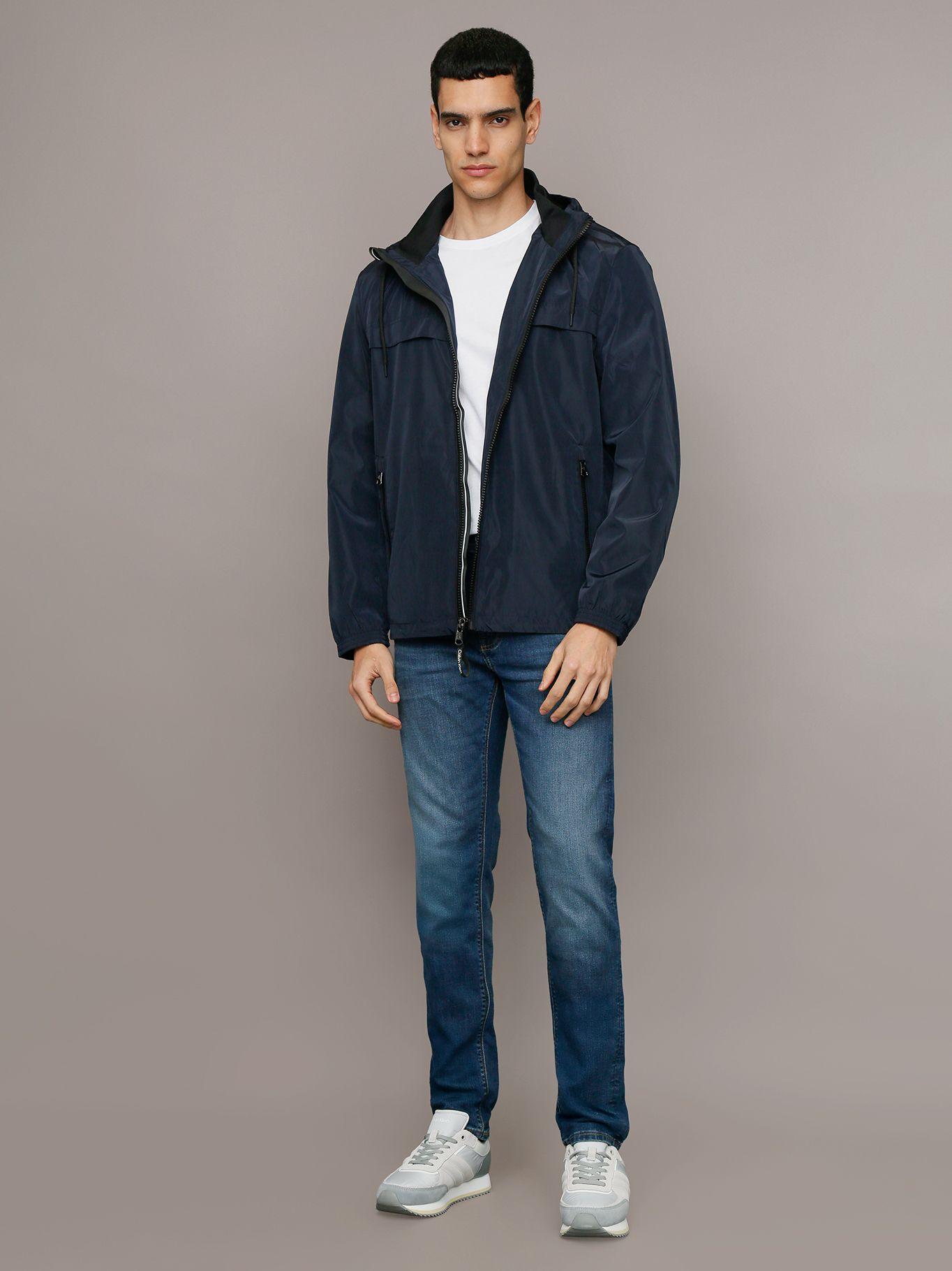 Chaqueta Ligera con Gorro Azul Calvin Klein-1