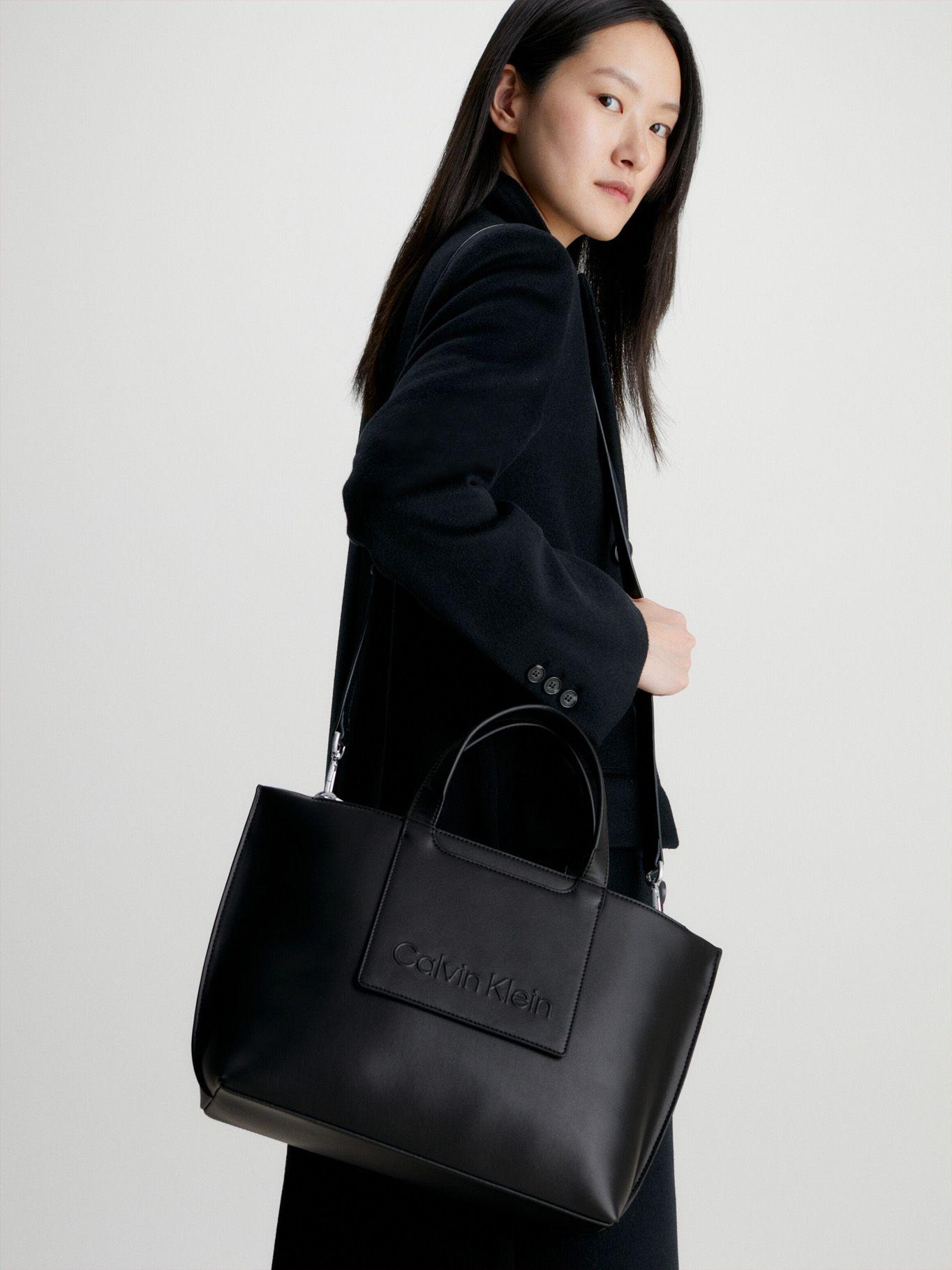 Cartera Tote Ck Set Medium Negro-3