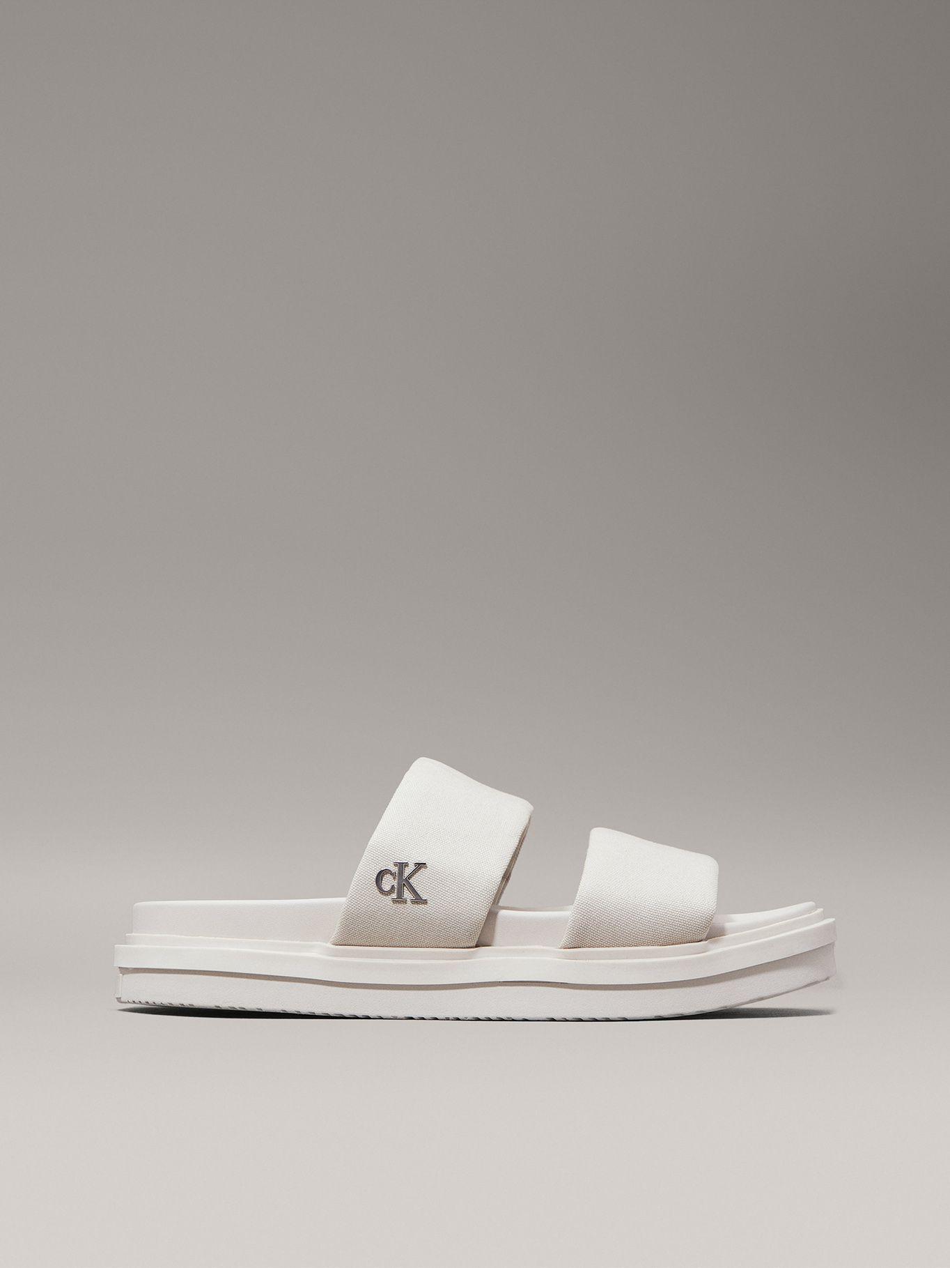 Sandalias de Lona Flat Molded Beige Calvin Klein-4