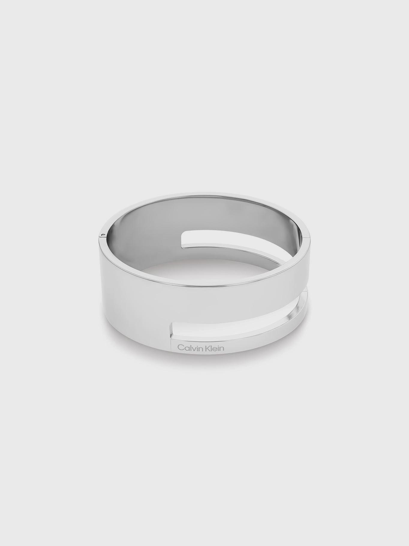 Brazalete Sculptural Plateado Calvin Klein-0