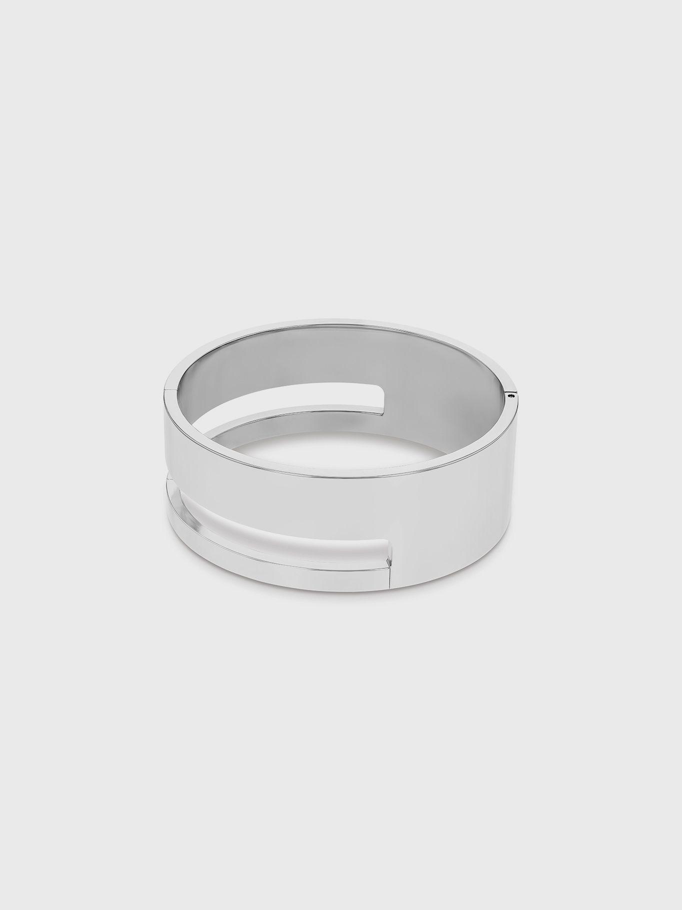Brazalete Sculptural Plateado Calvin Klein-1
