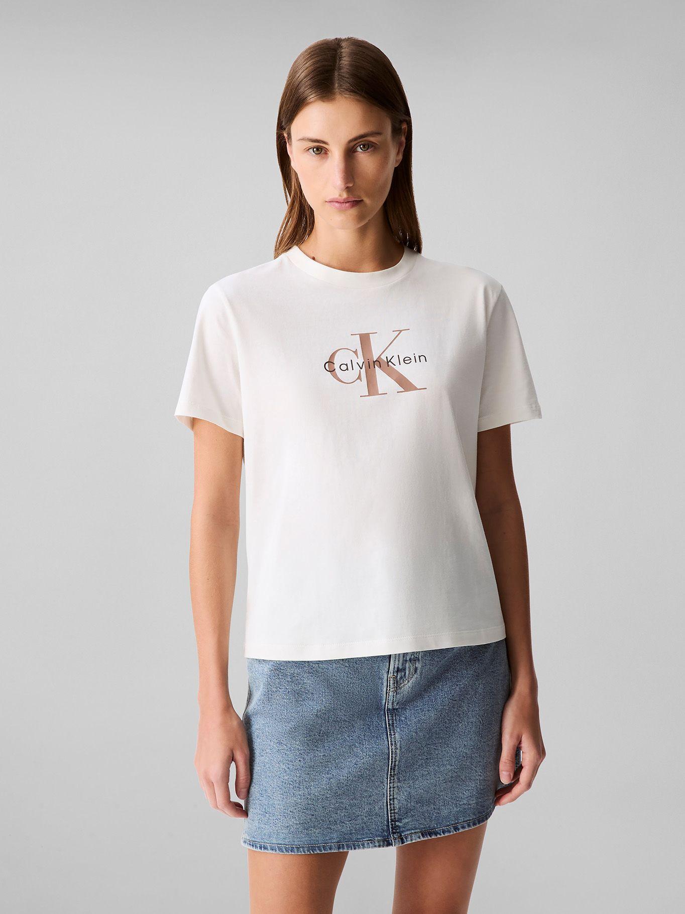 Polera Classic Monogram Hero Blanco Calvin Klein-0
