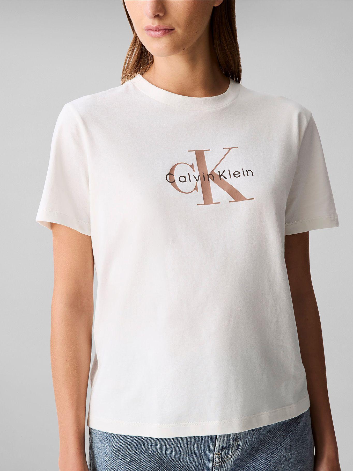 Polera Classic Monogram Hero Blanco Calvin Klein-3