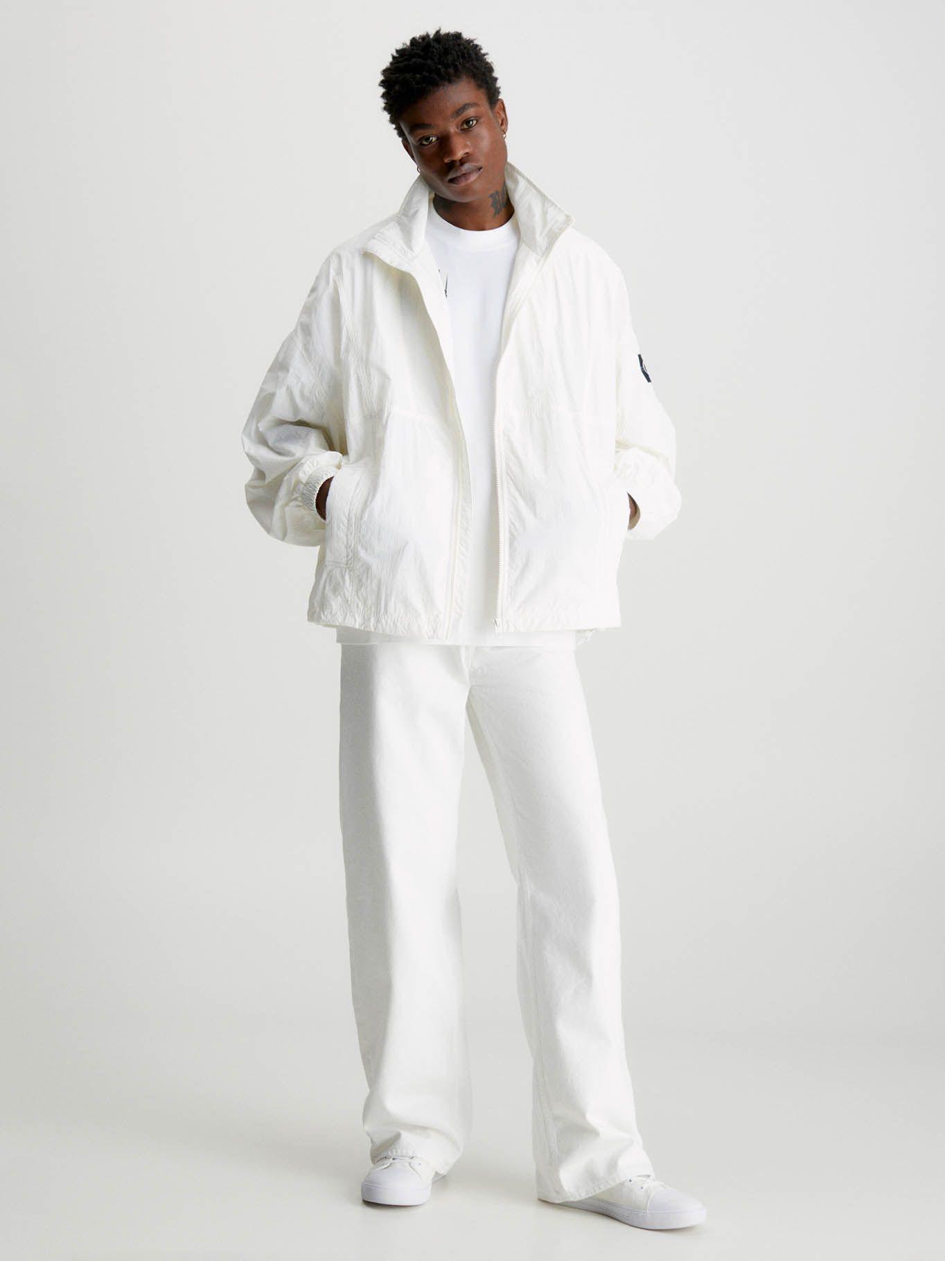Chaqueta con cremallera de nailon oversized Blanco Calvin Klein-1