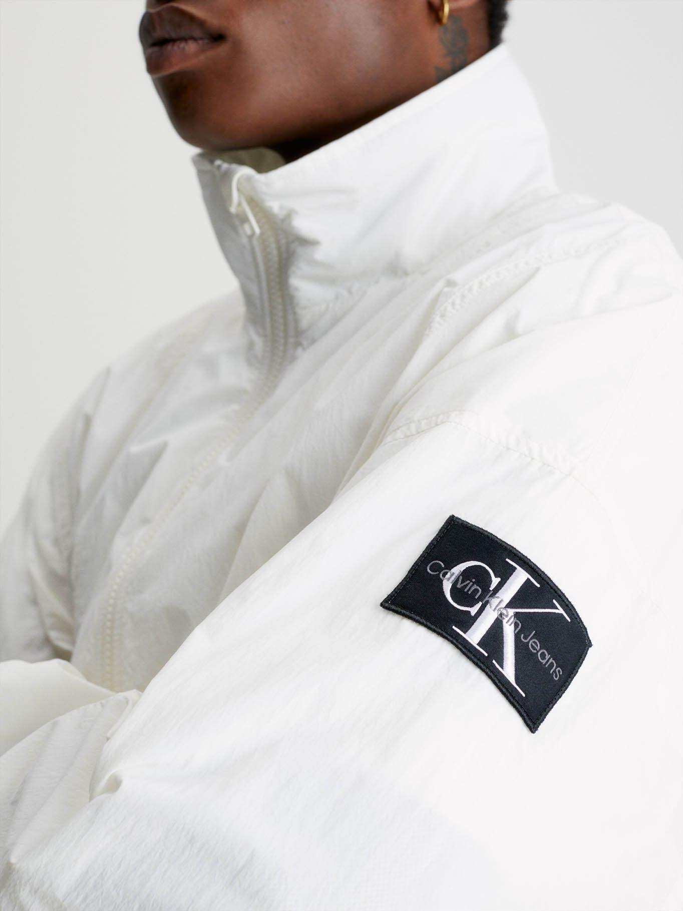 Chaqueta con cremallera de nailon oversized Blanco Calvin Klein-3