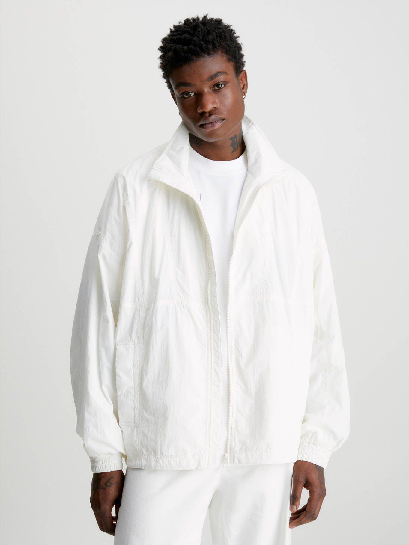 Chaqueta con cremallera de nailon oversized Blanco Calvin Klein-0