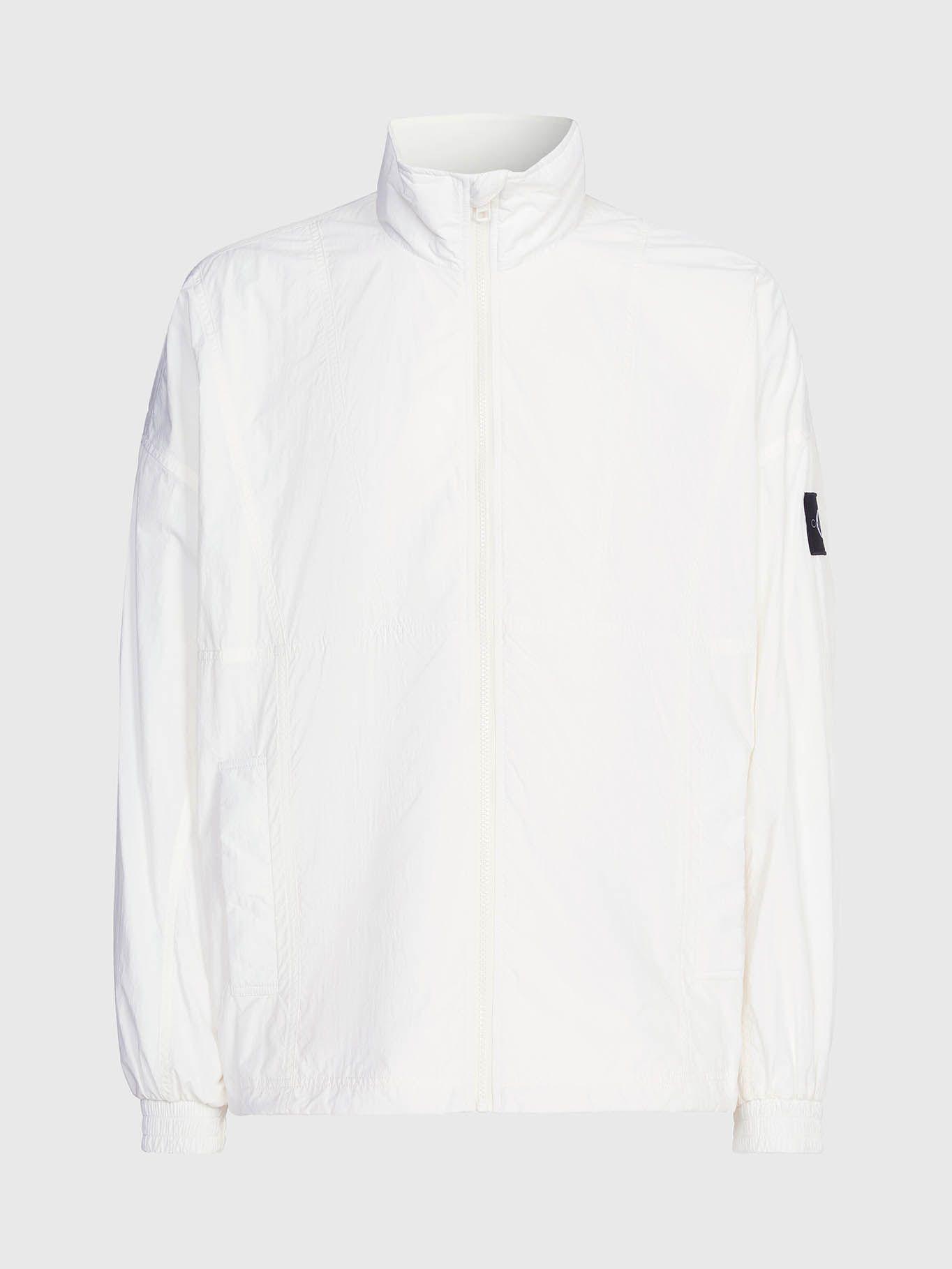 Chaqueta con cremallera de nailon oversized Blanco Calvin Klein-4