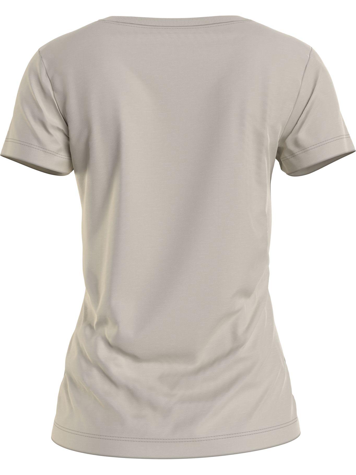 Polera Monogram Logo V-Neck Beige Calvin Klein-1
