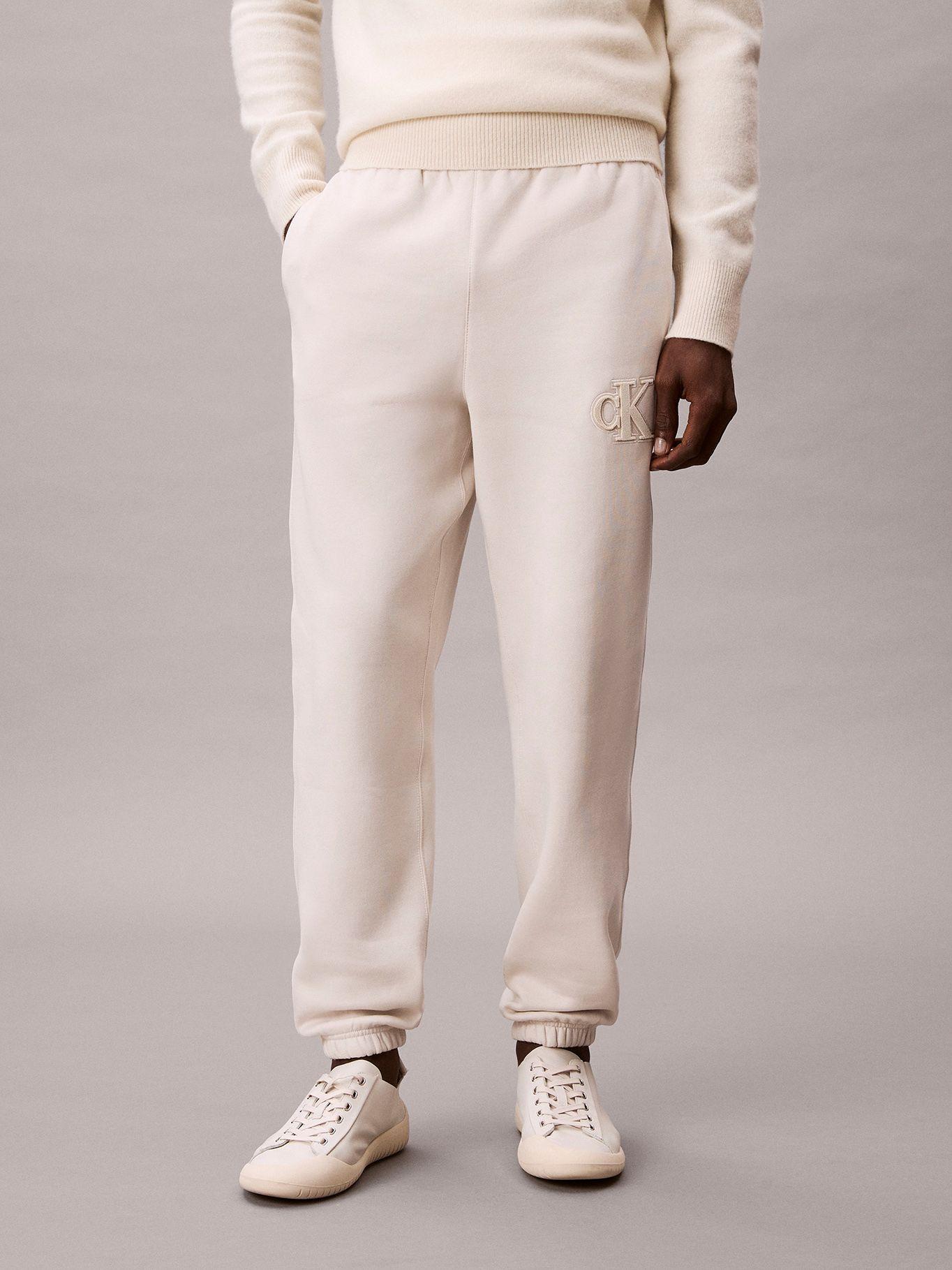 Jogger En Tejido de Felpa Pesada Beige Calvin Klein-1