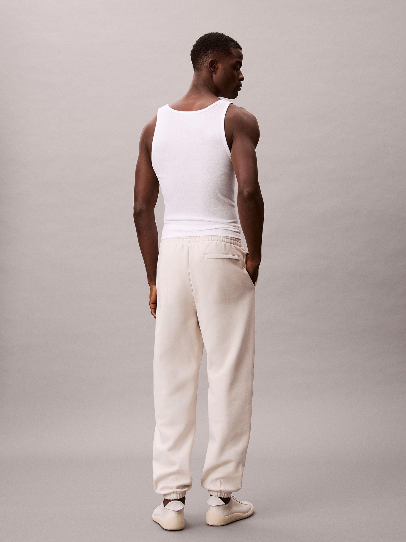 Jogger En Tejido de Felpa Pesada Beige Calvin Klein-2