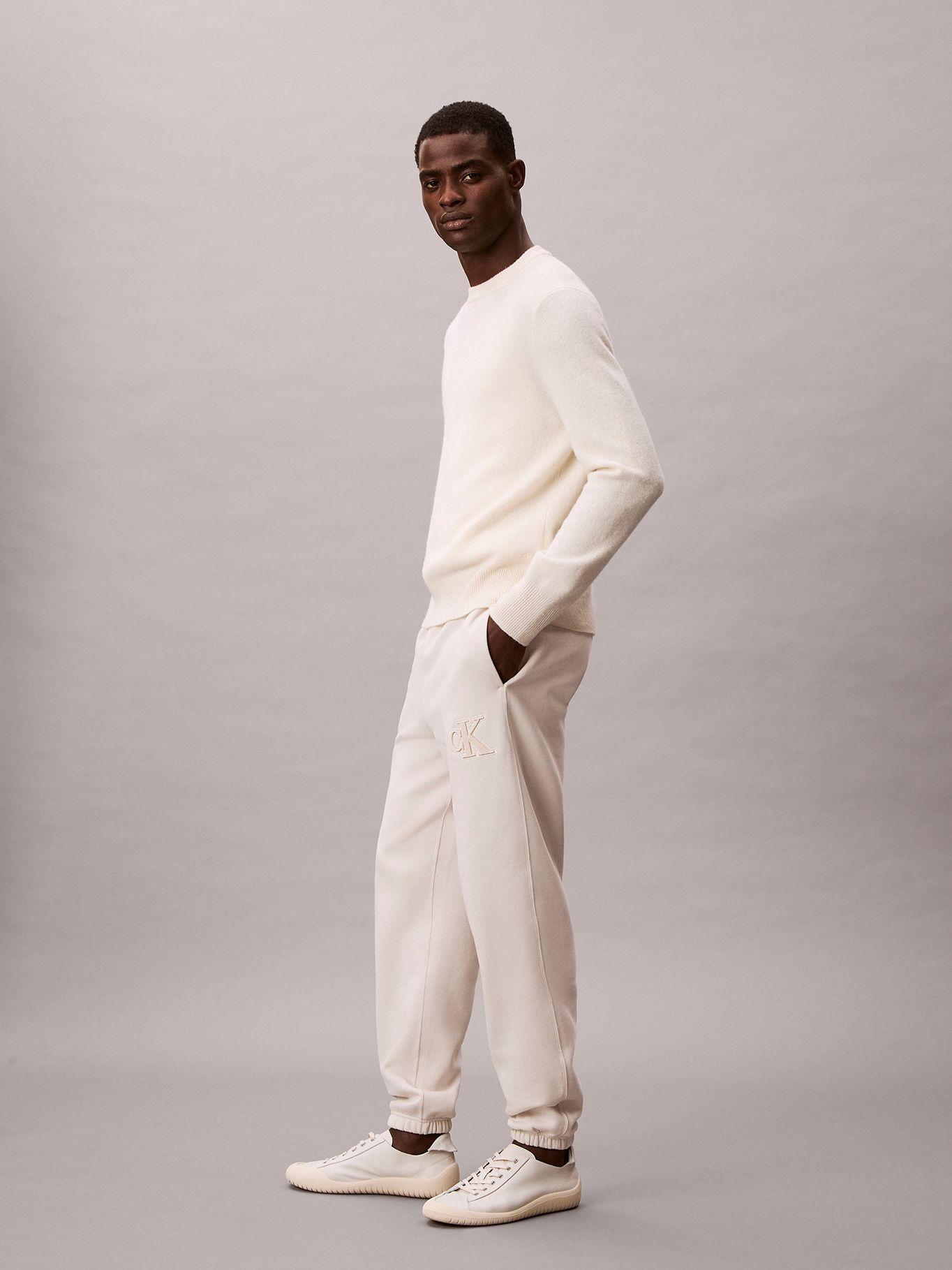 Jogger En Tejido de Felpa Pesada Beige Calvin Klein-3