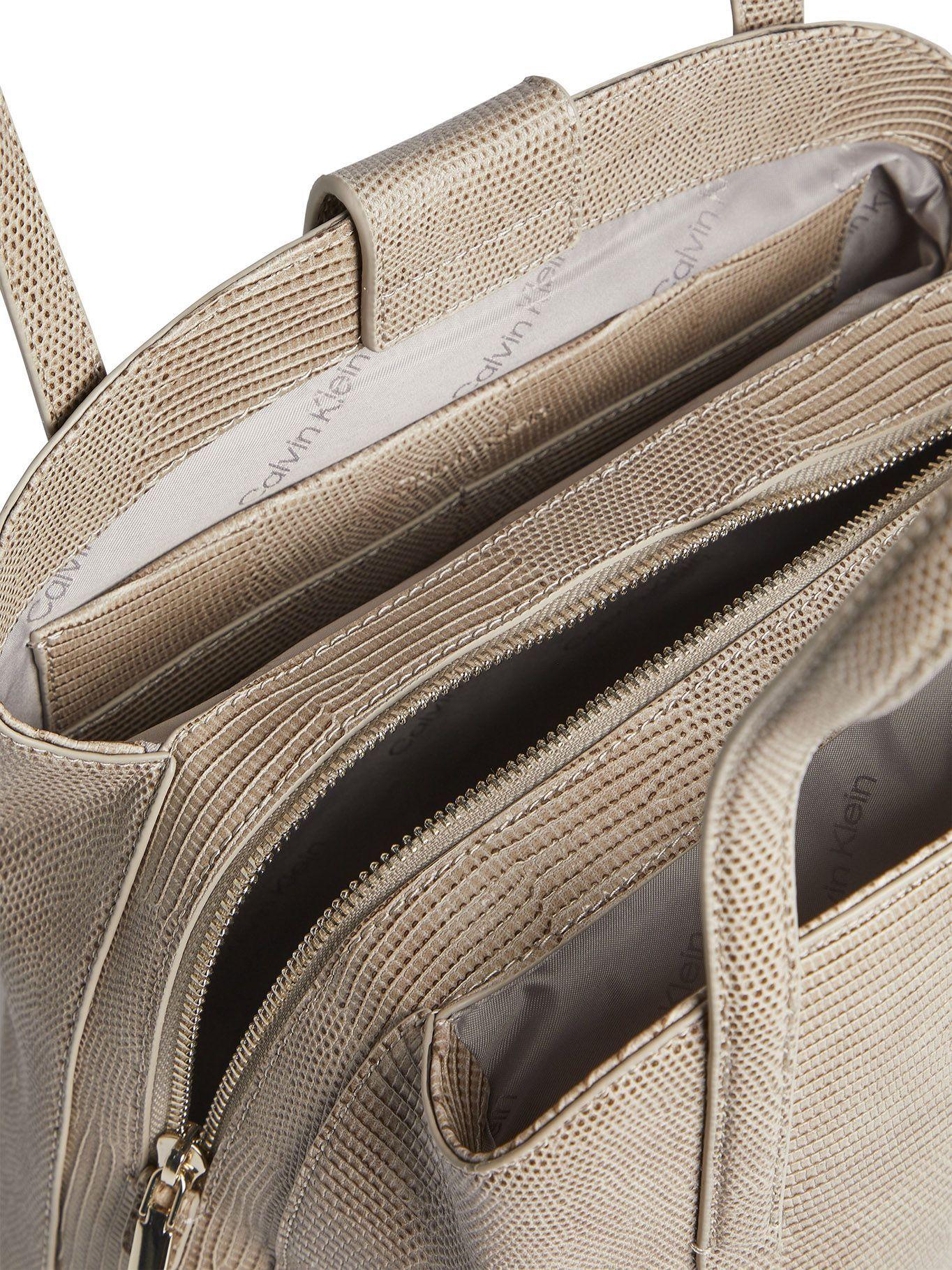 Cartera Shoulder Lizard Crema Calvin Klein-2