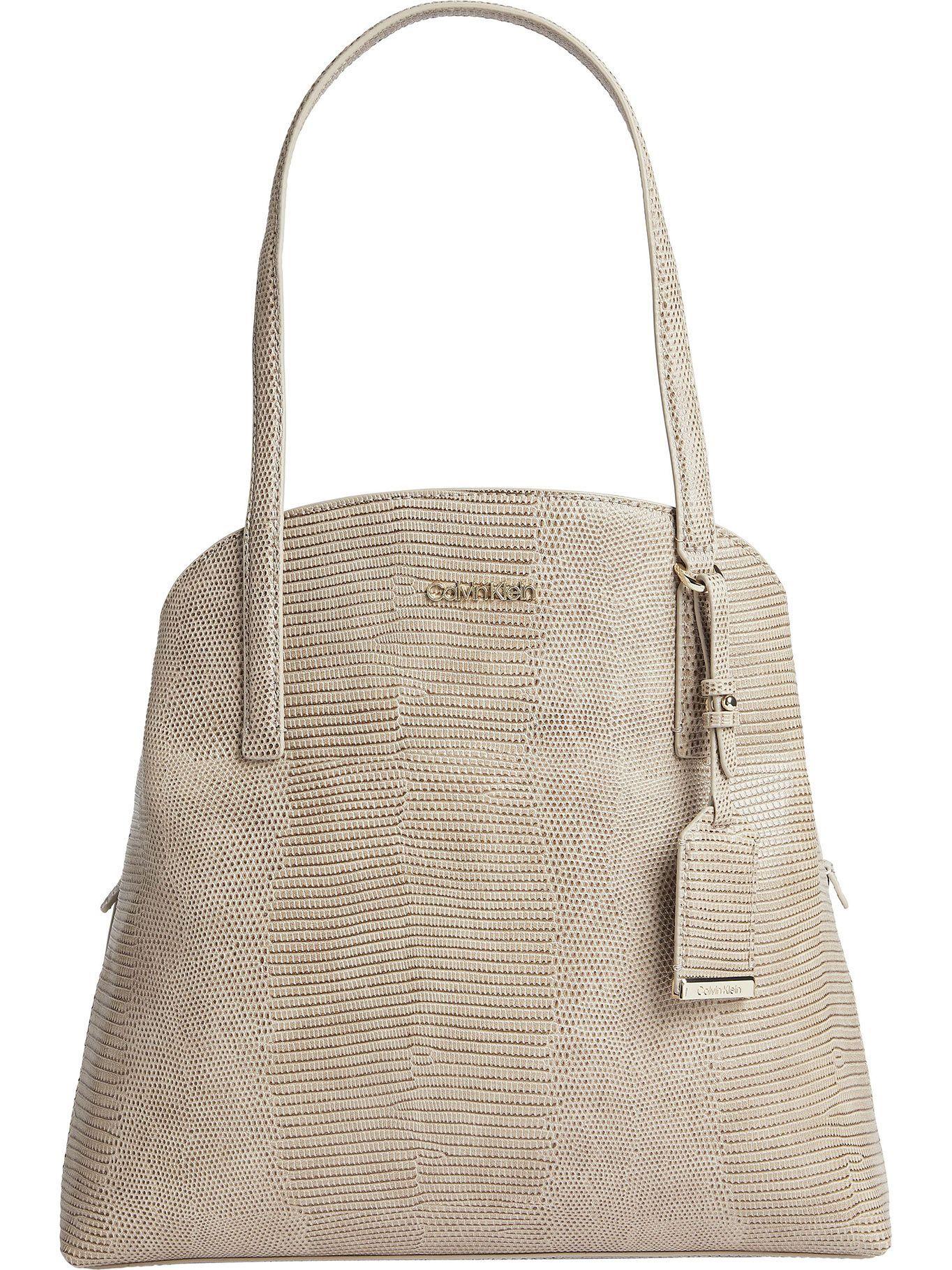 Cartera Shoulder Lizard Crema Calvin Klein-0