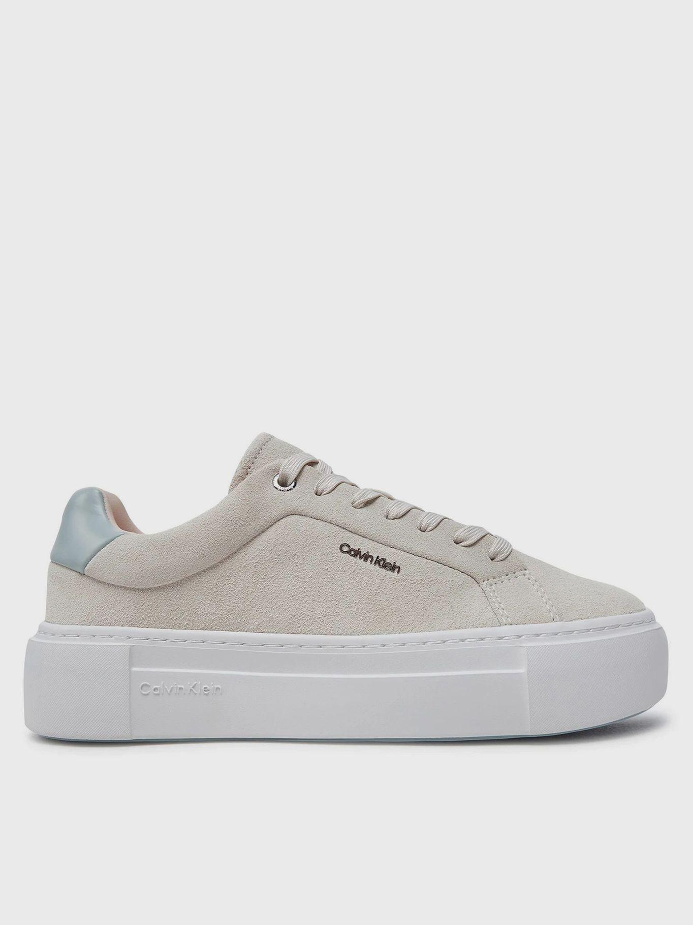 Zapatillas de ante de plataforma Beige Calvin Klein-4