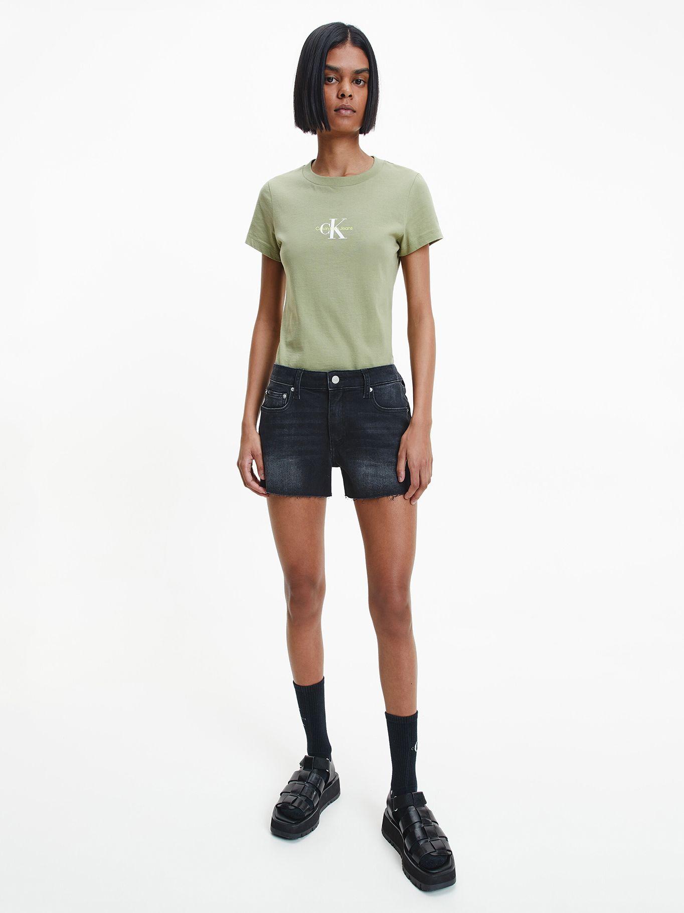 Short Mid Rise Negro Calvin Klein-1