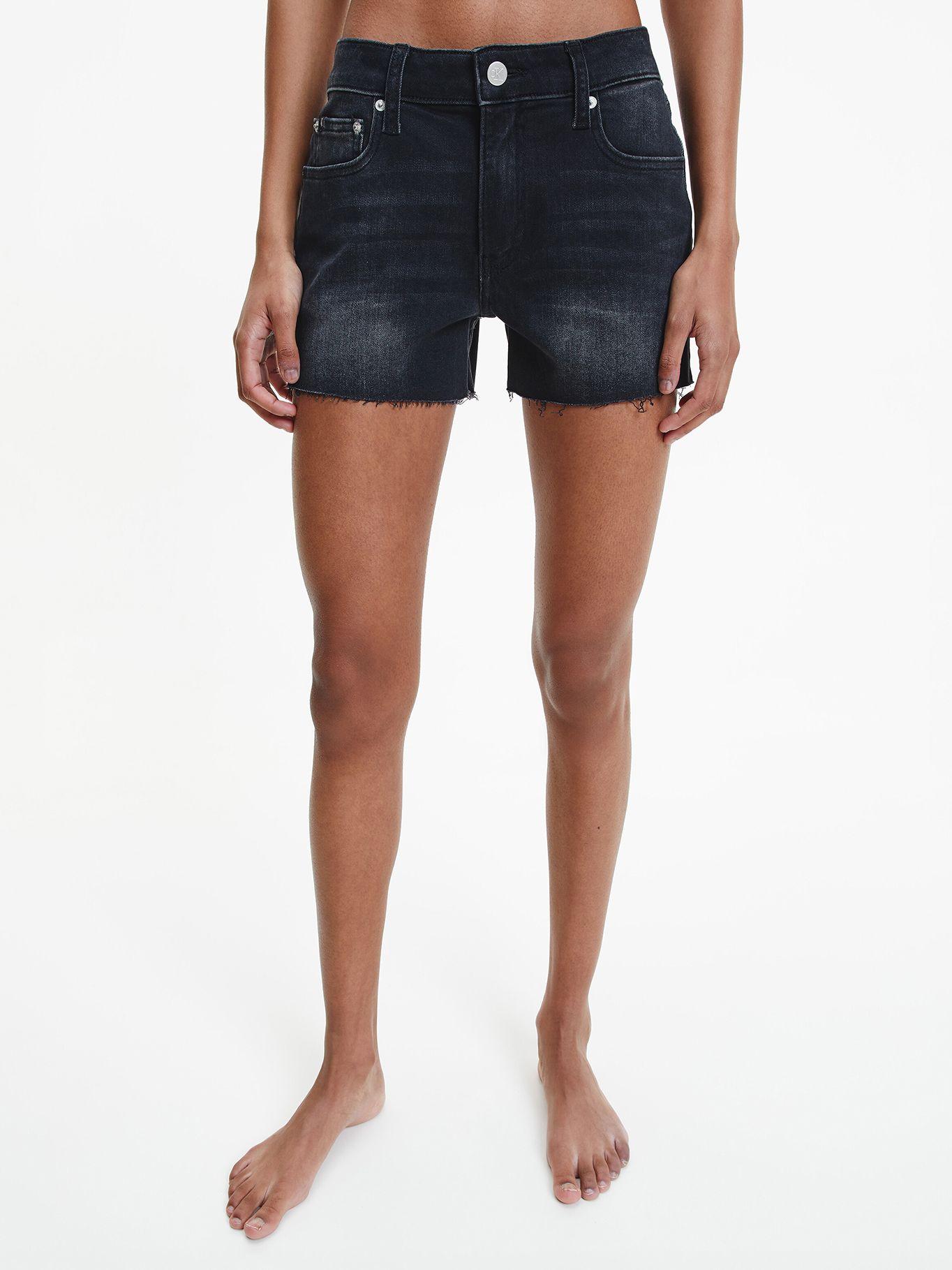 Short Mid Rise Negro Calvin Klein-0