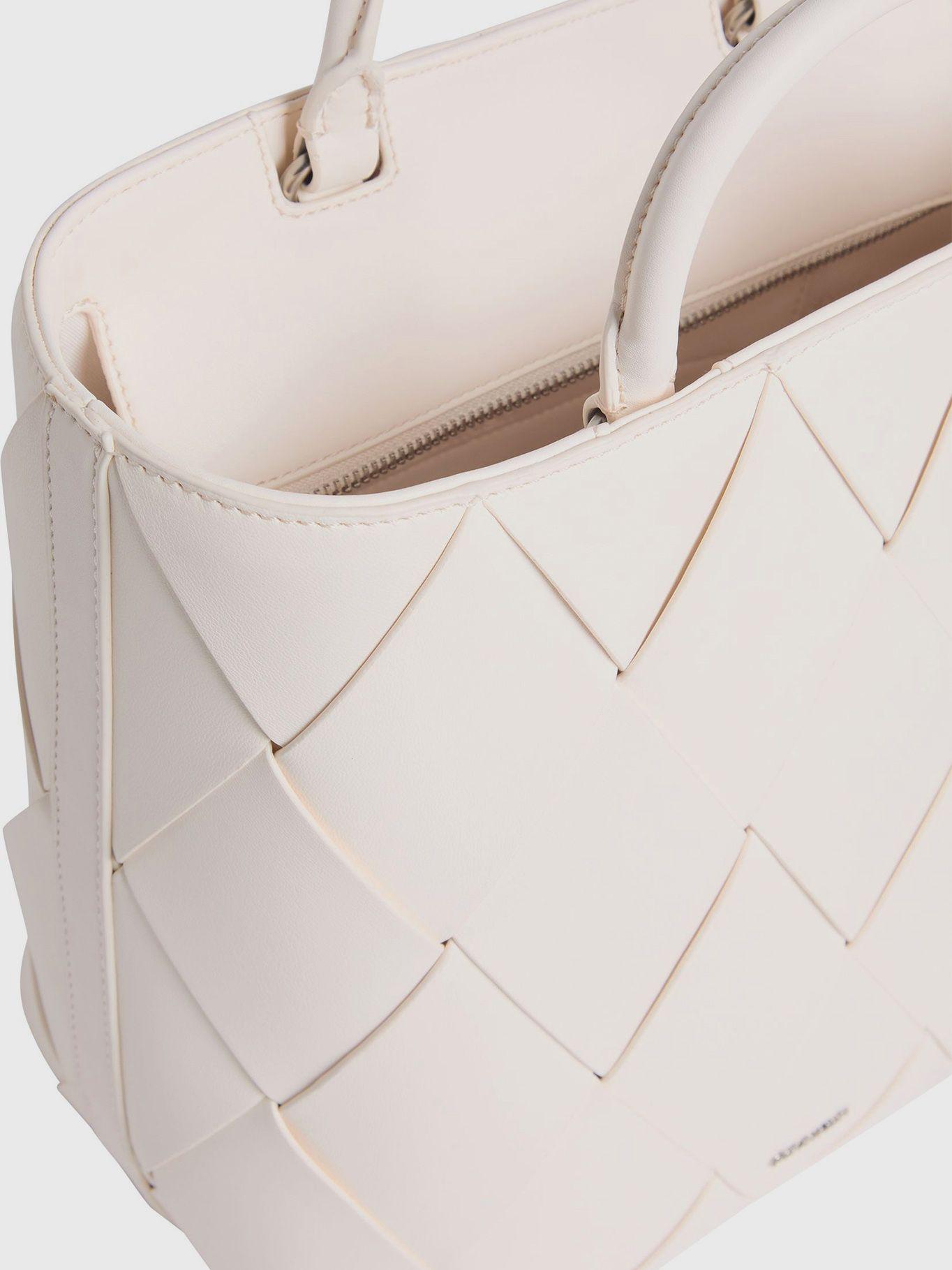 Cartera Tote Ck Woven Blanco Calvin Klein-2