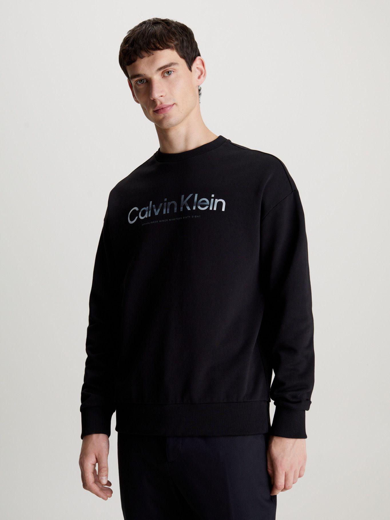 Polerón Diffused Logo Negro Calvin Klein-0