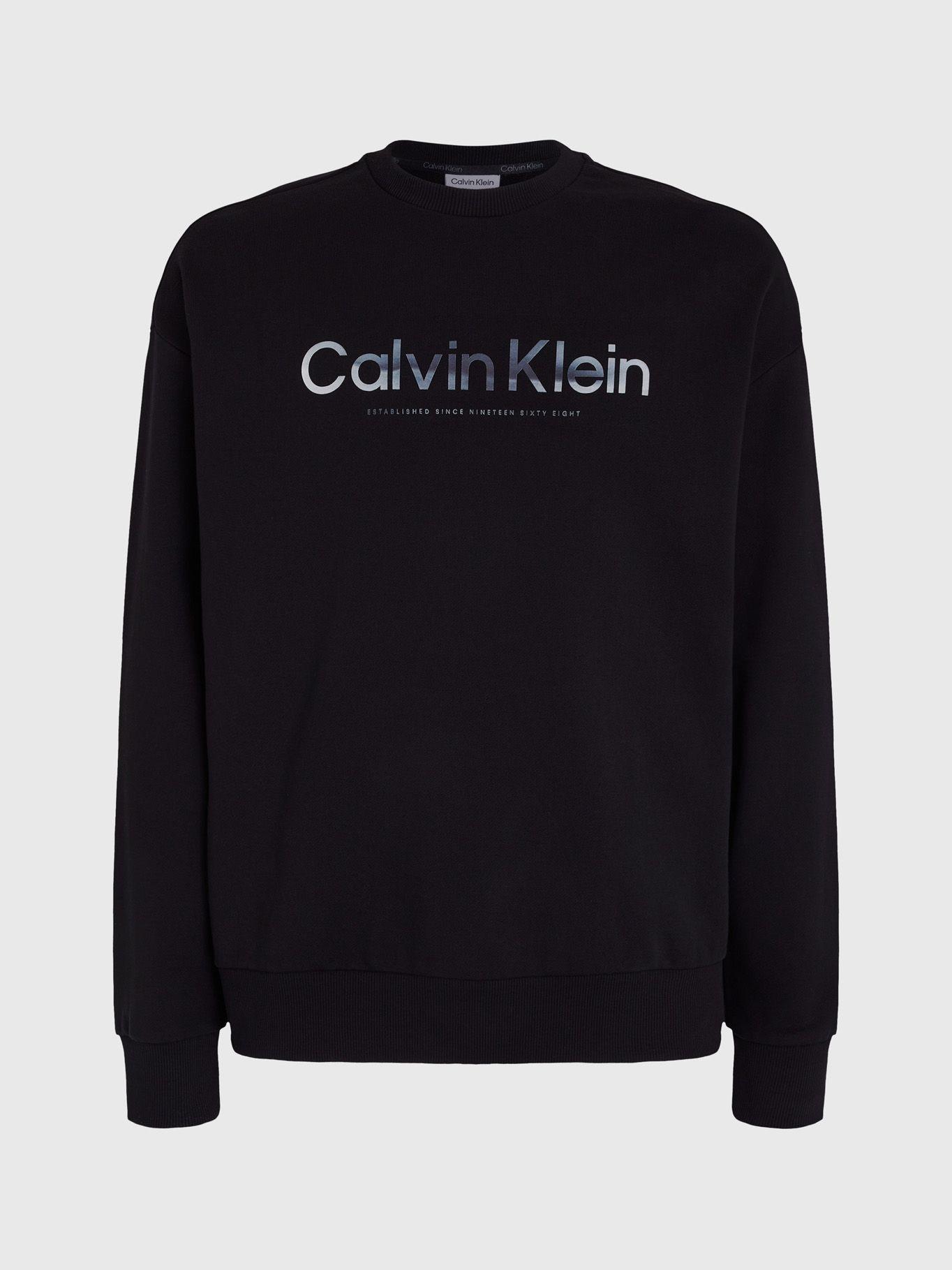 Polerón Diffused Logo Negro Calvin Klein-4
