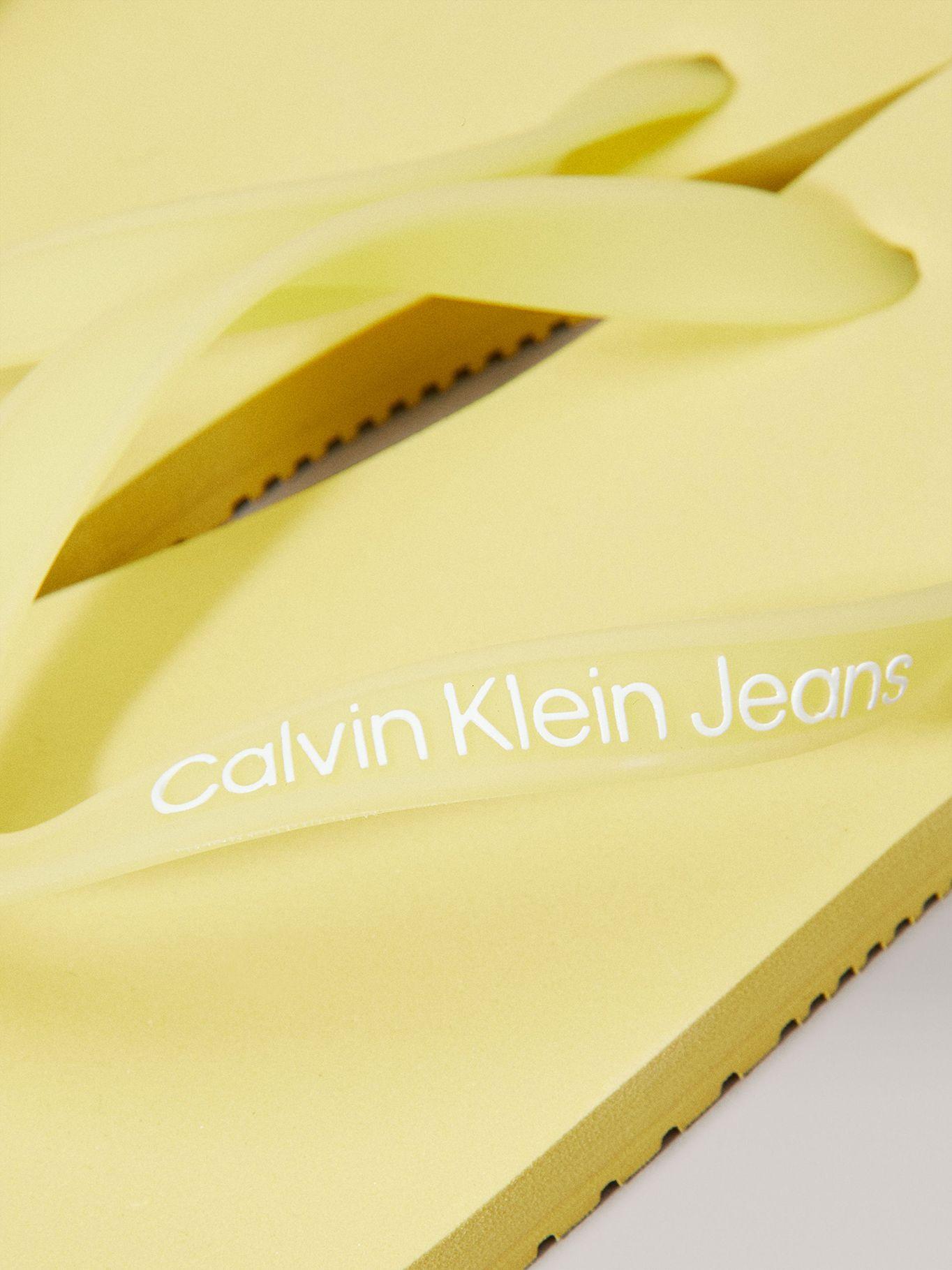 Sandalias Transparente con Logo Amarillo Calvin Klein-6