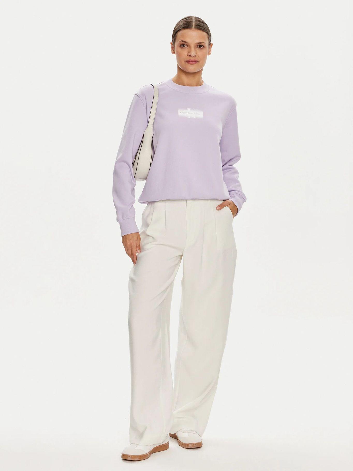 Polerón Faded Monologo Morado Calvin Klein-1