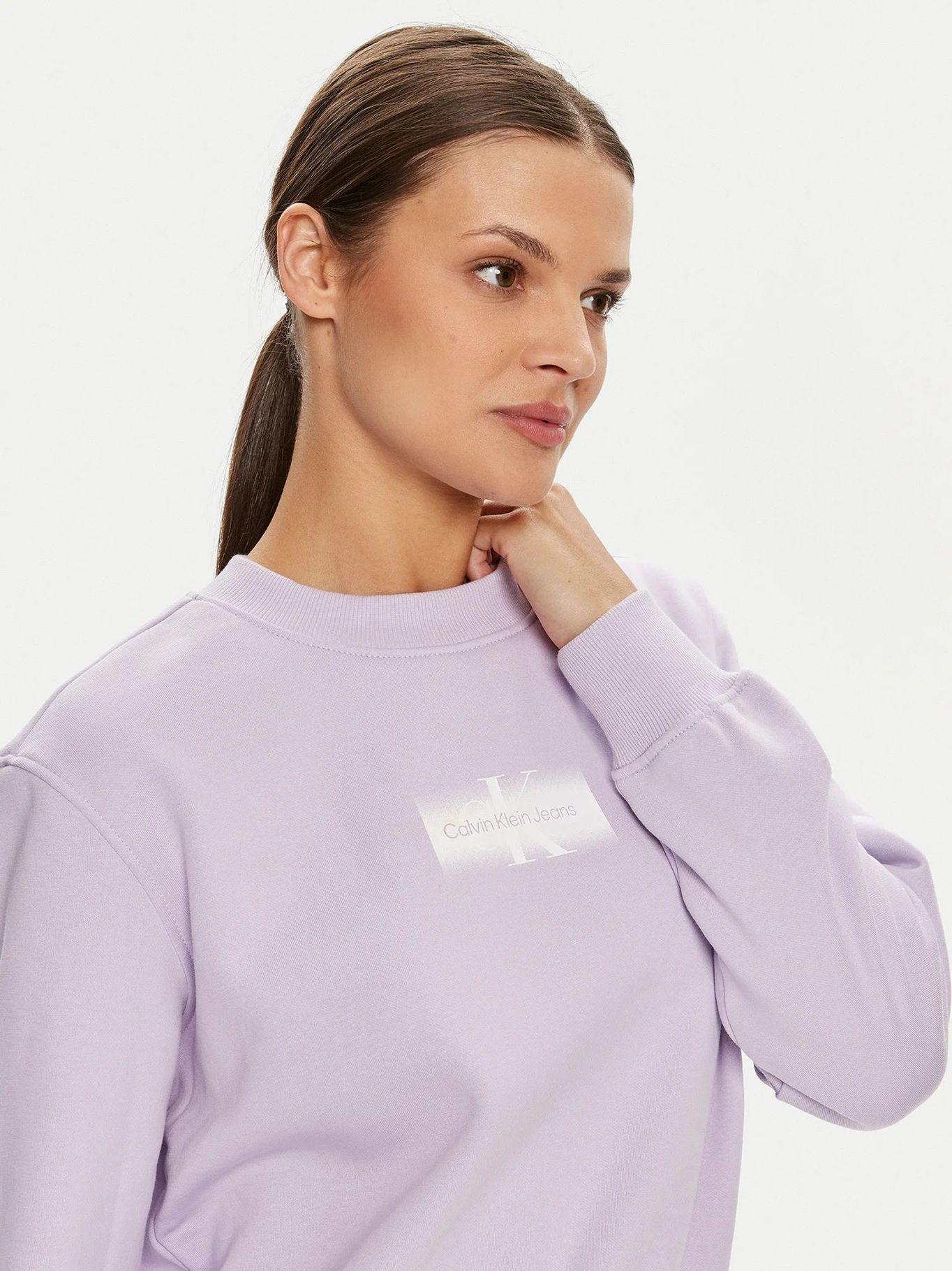 Polerón Faded Monologo Morado Calvin Klein-3