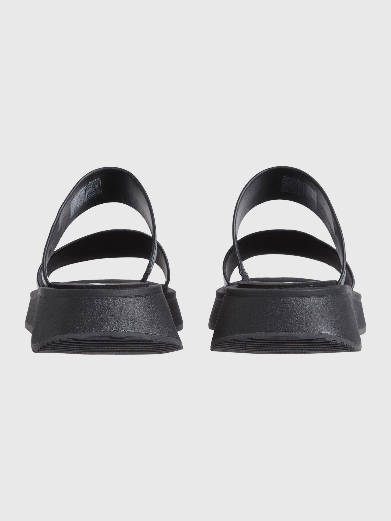 Sandalias de Cuero Double Strap Negro Calvin Klein-1