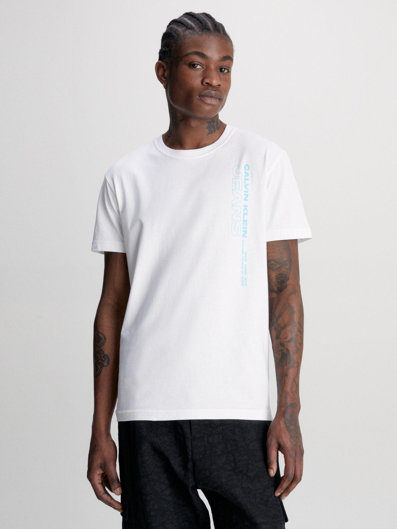 Polera Stacked Logo  Blanco Calvin Klein-0