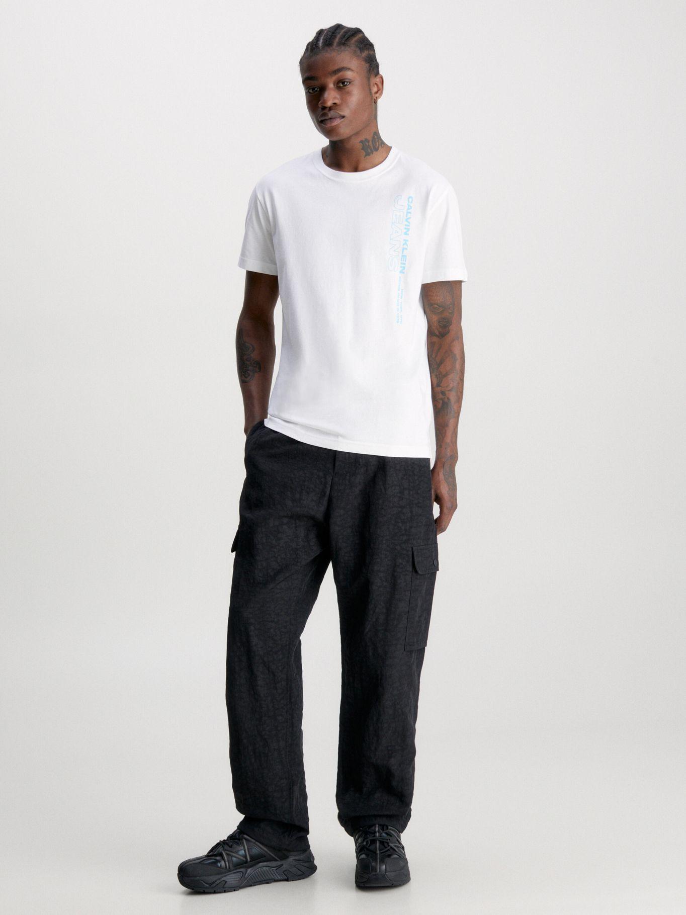 Polera Stacked Logo  Blanco Calvin Klein-1