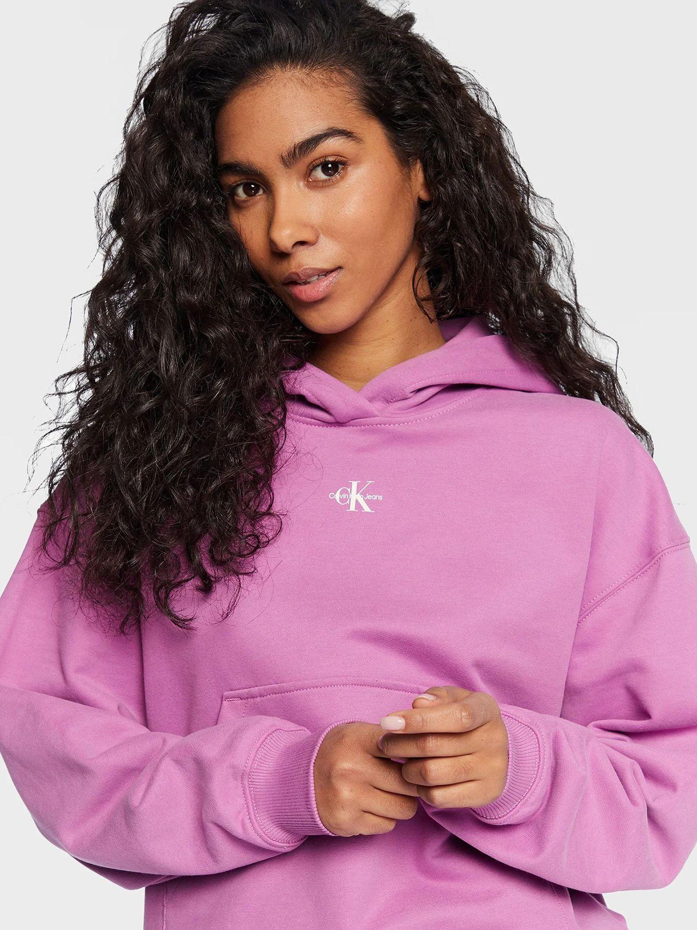 Sudadera con capucha y monograma Violeta Calvin Klein-4