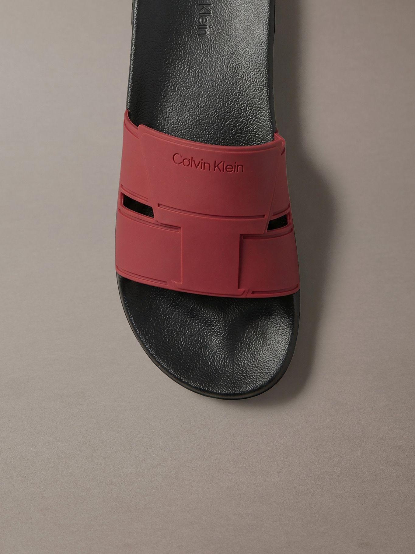 Sandalias de Doble Tira Burdeo Calvin Klein-2