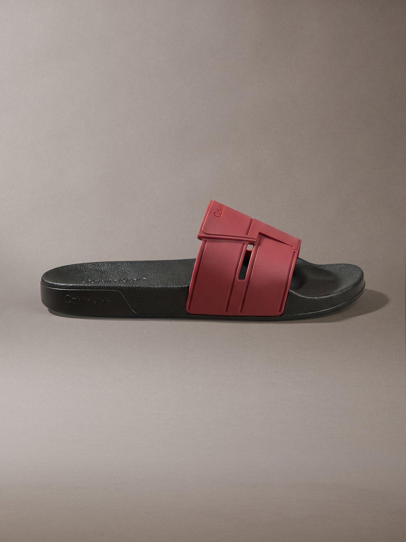 Sandalias de Doble Tira Burdeo Calvin Klein-4