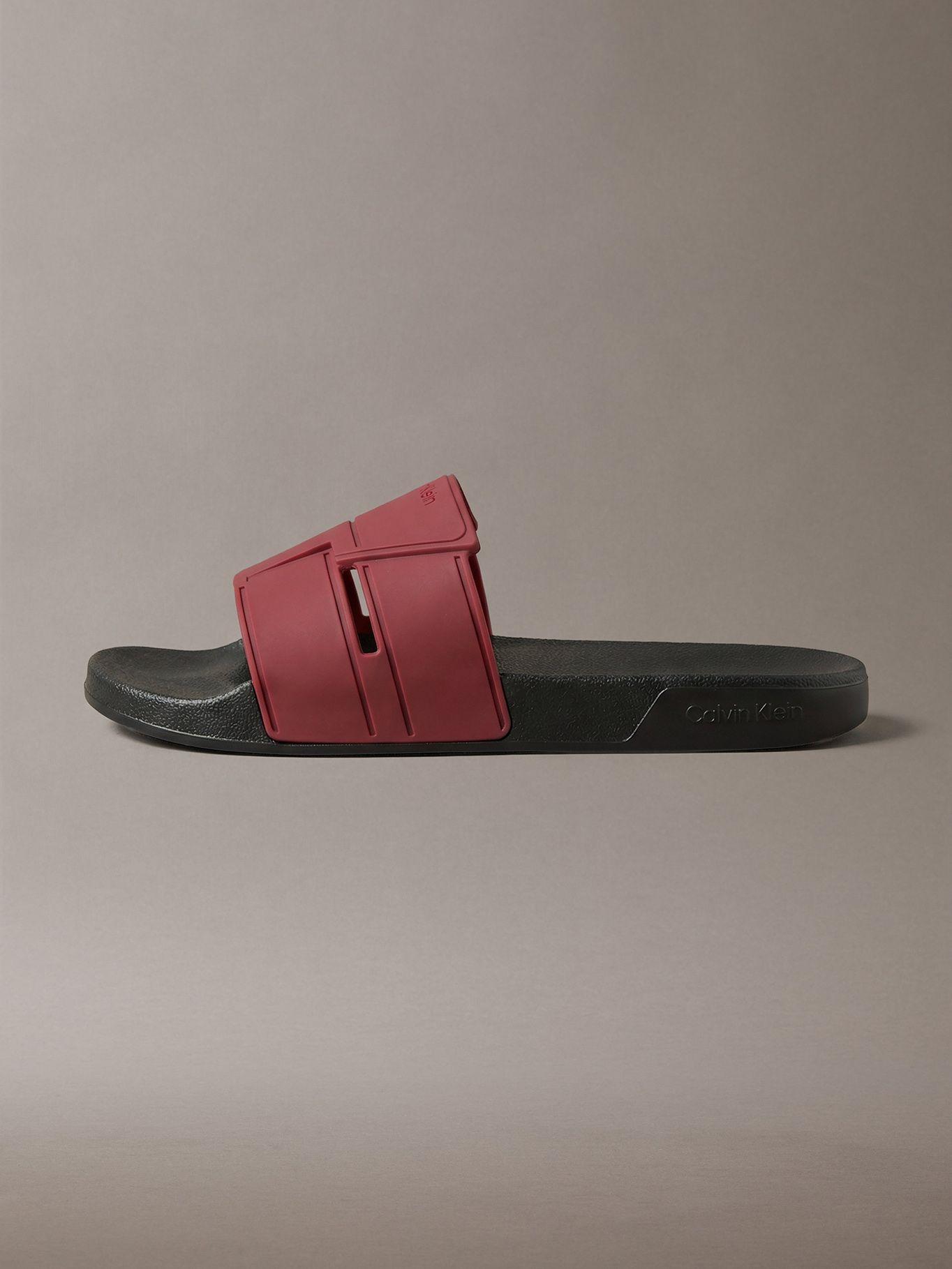 Sandalias de Doble Tira Burdeo Calvin Klein-5